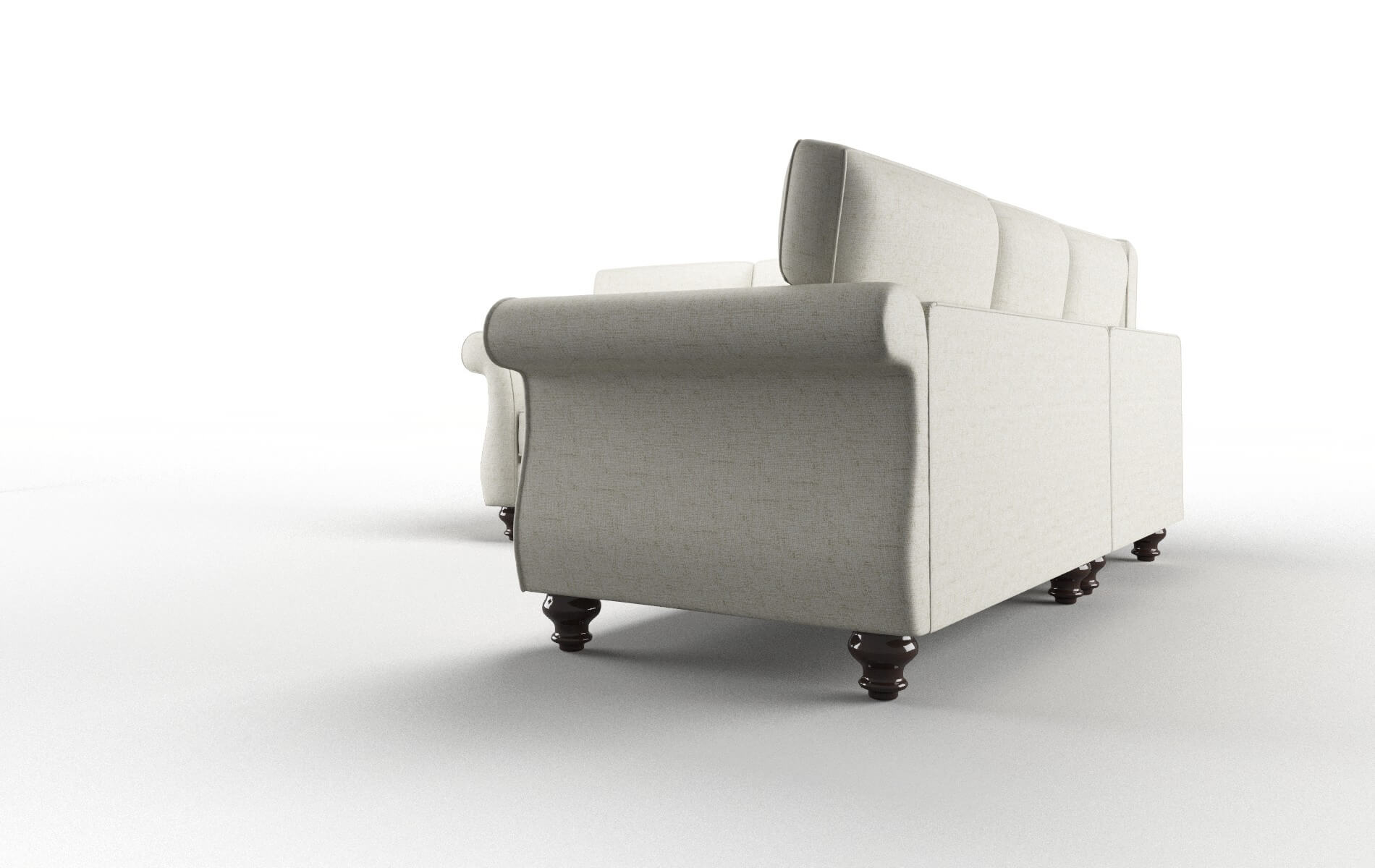 Pisa Oceanside Birch Sectional espresso legs 4