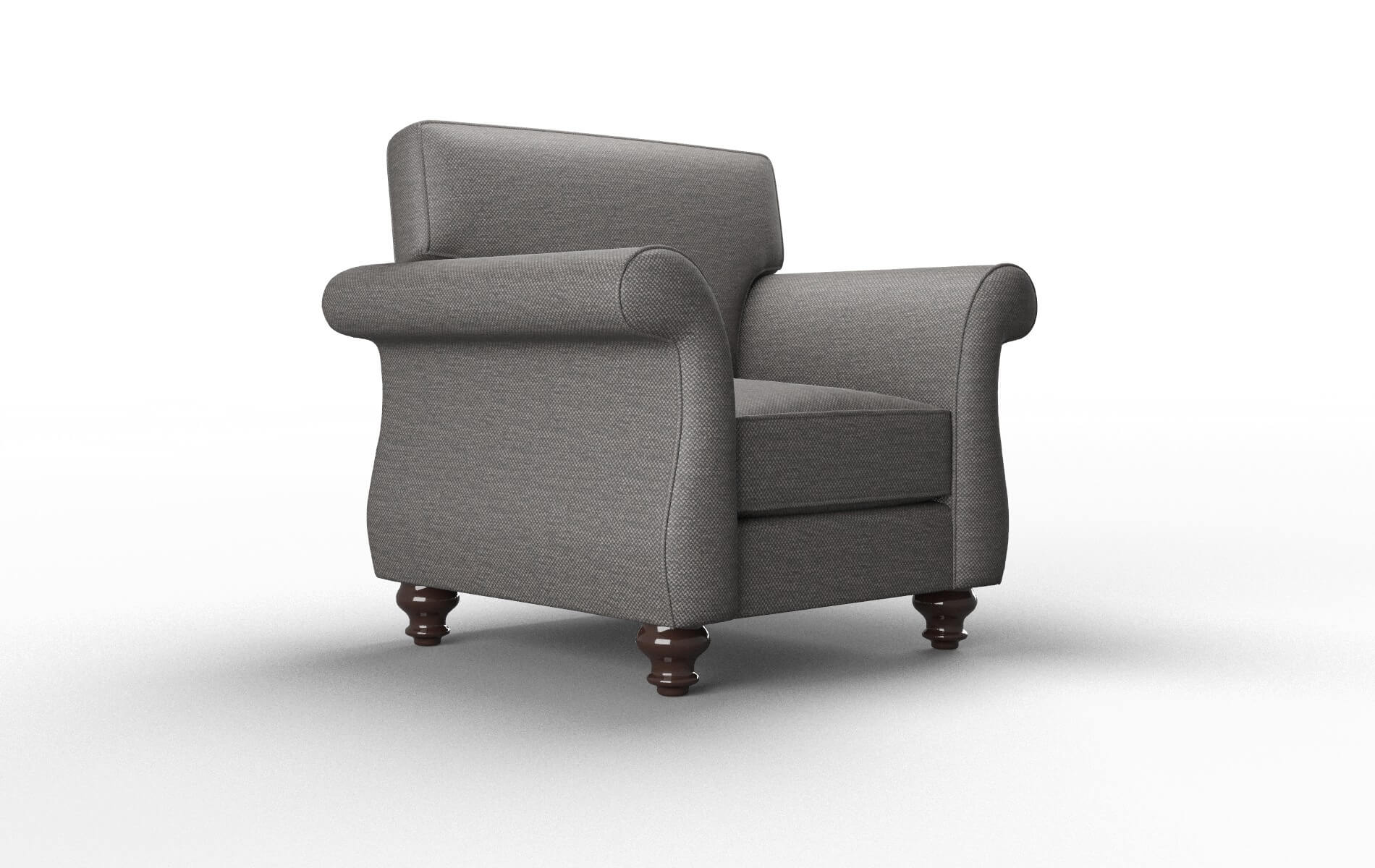 Pisa Oscar Charcoal Chair espresso legs 2