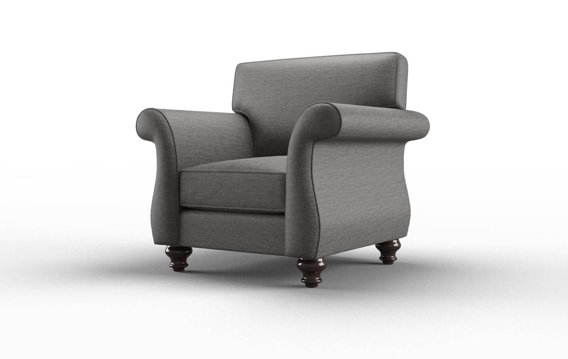 Pisa Oscar Charcoal Chair espresso legs 4