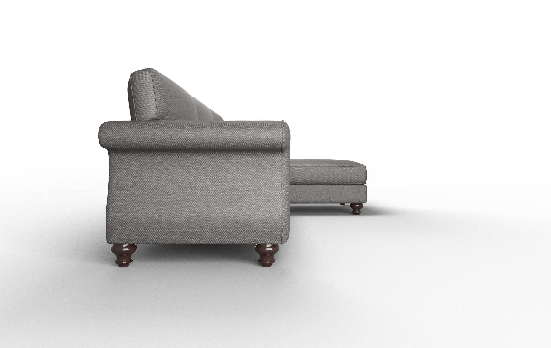 Pisa Oscar Charcoal Panel espresso legs 3