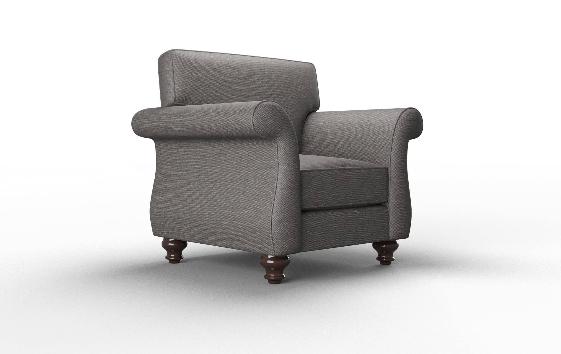 Pisa Oscar Grey Chair espresso legs 2