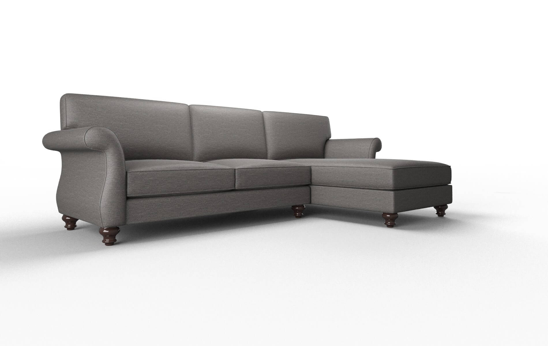 Pisa Oscar Grey Panel espresso legs 2