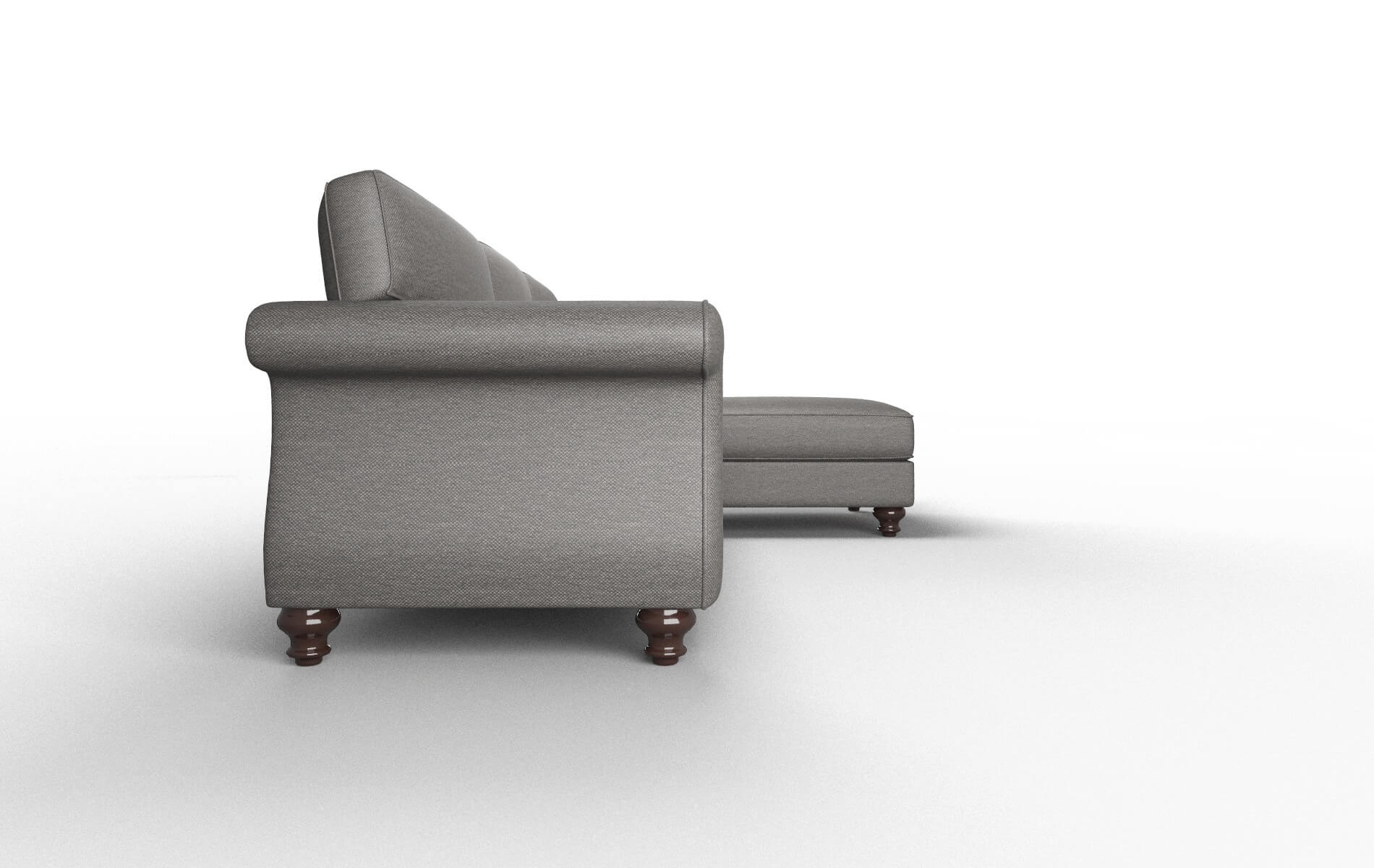 Pisa Oscar Grey Panel espresso legs 3