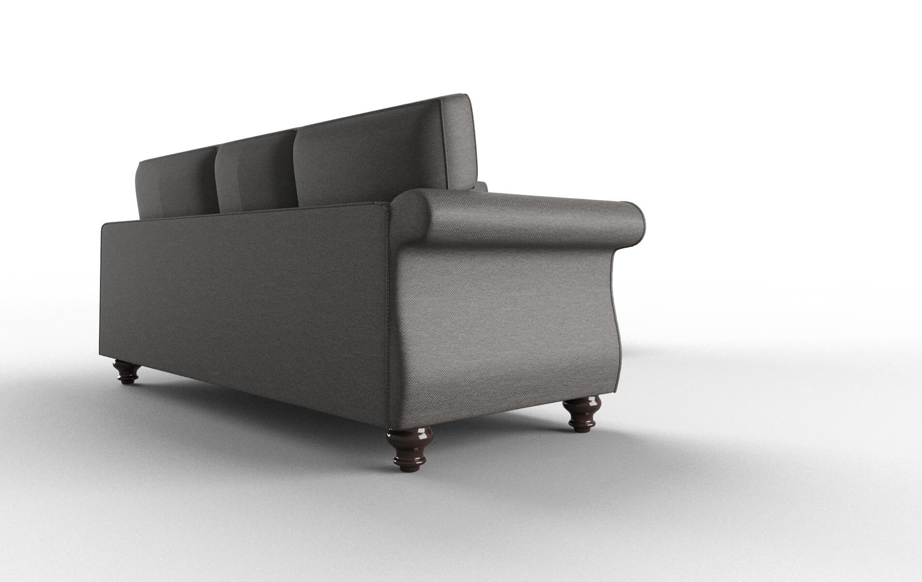Pisa Oscar Grey Sectional espresso legs 3