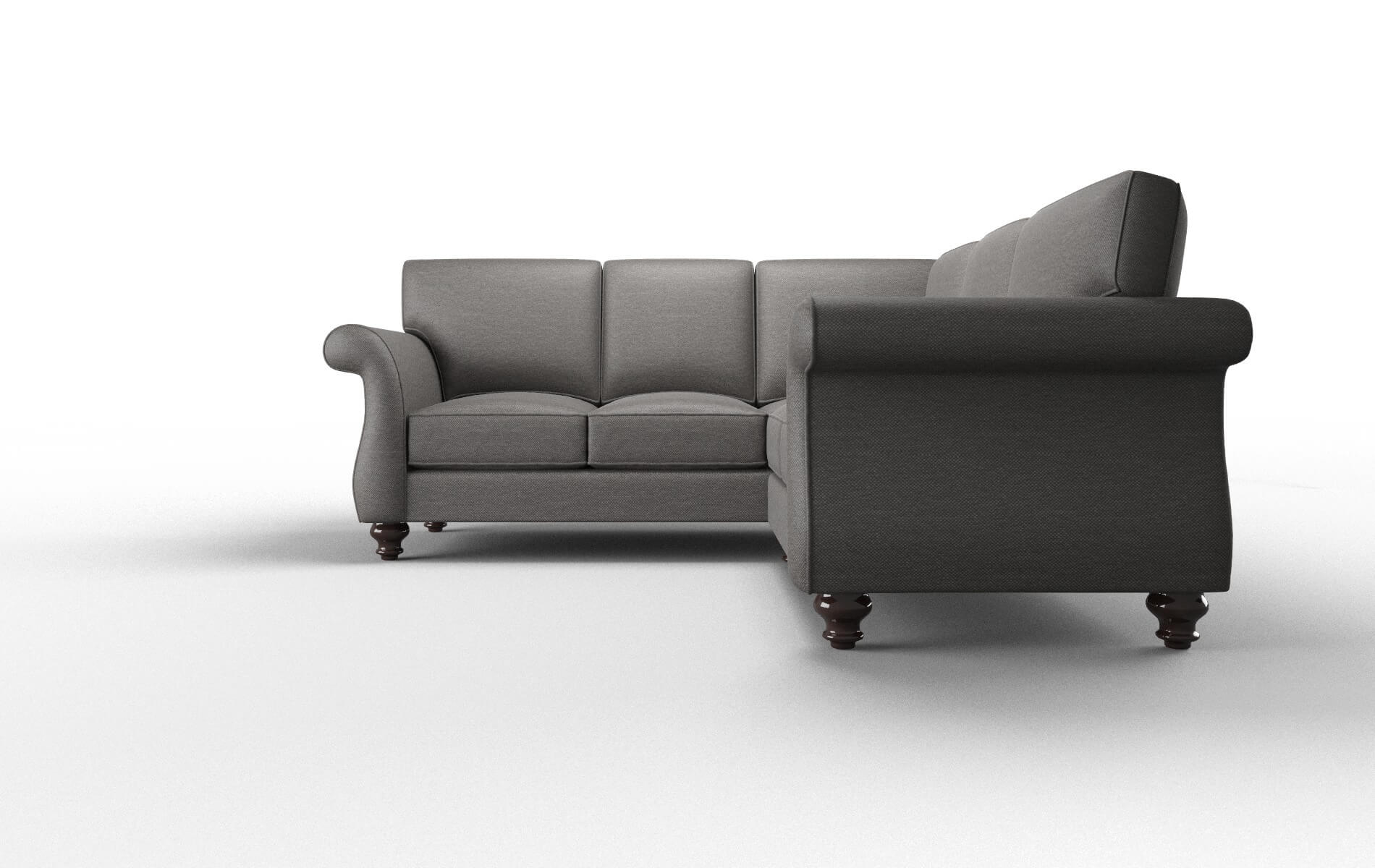 Pisa Oscar Grey Sectional espresso legs 5