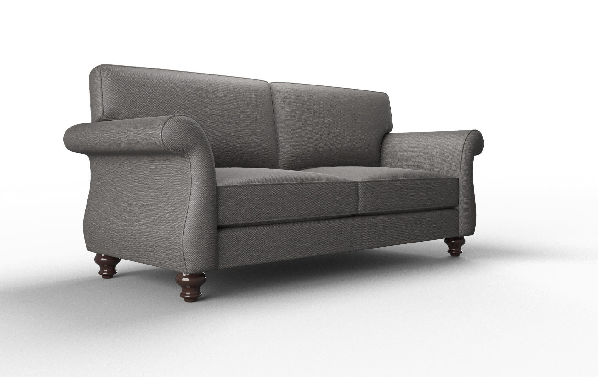Pisa Oscar Grey Sofa espresso legs 2