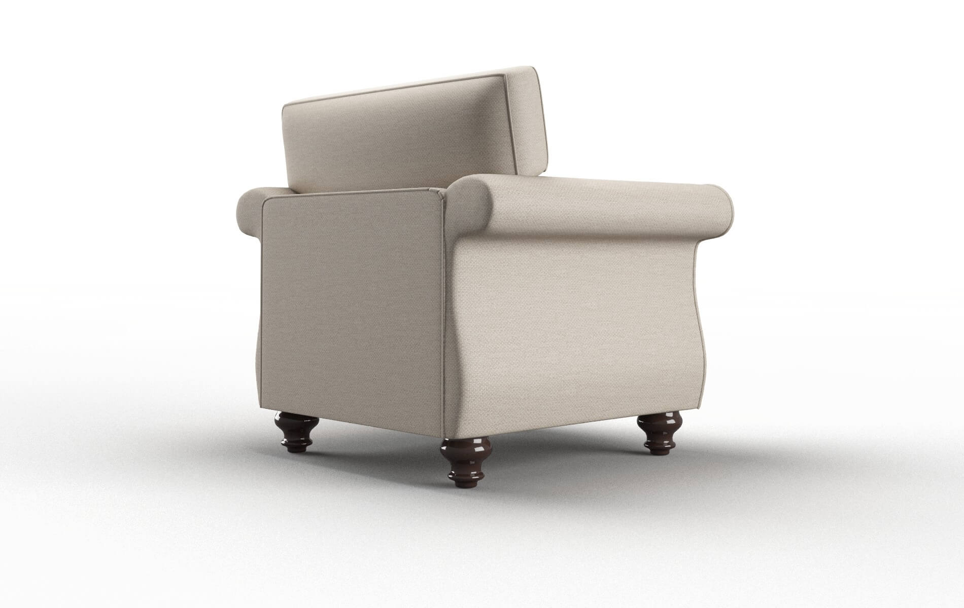 Pisa Oscar Linen Chair espresso legs 5