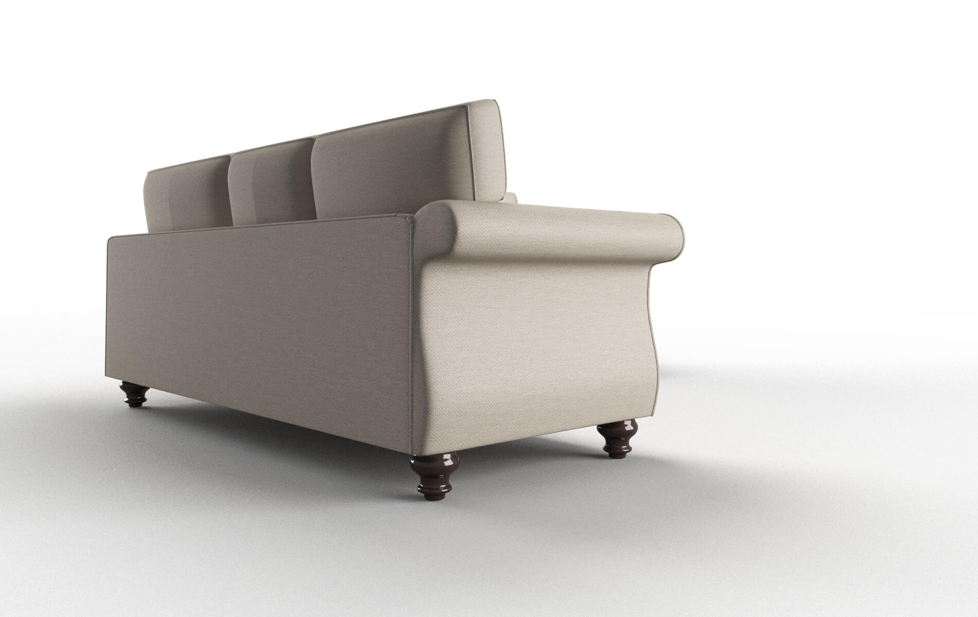 Pisa Oscar Linen Sectional espresso legs 3