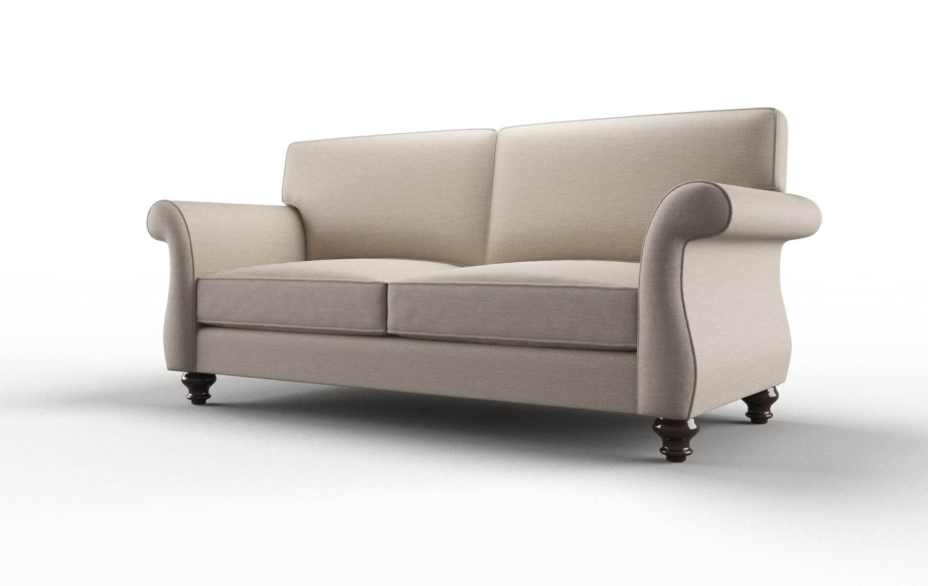 Pisa Oscar Linen Sofa espresso legs 4