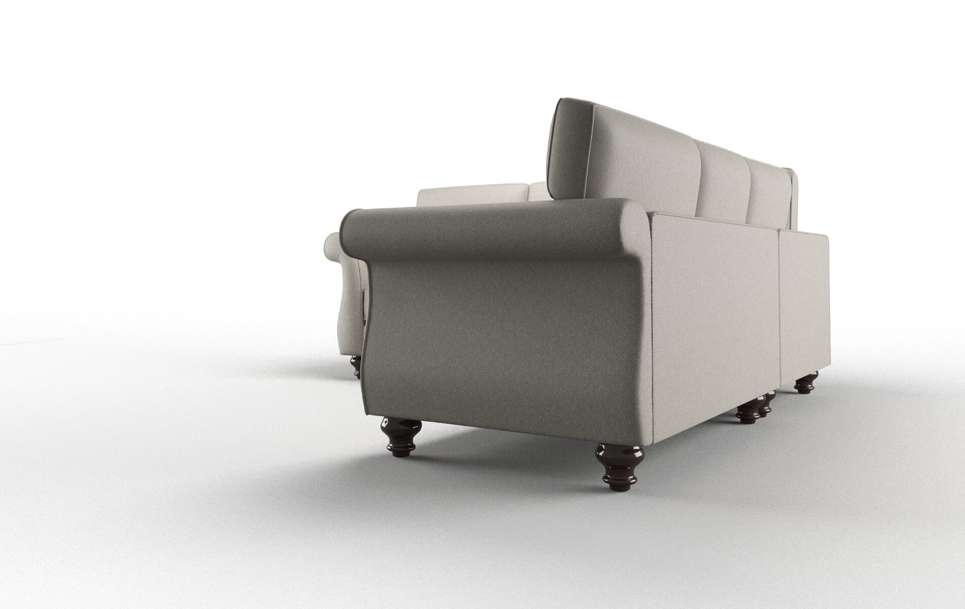 Pisa Oscar Silver Sectional espresso legs 4