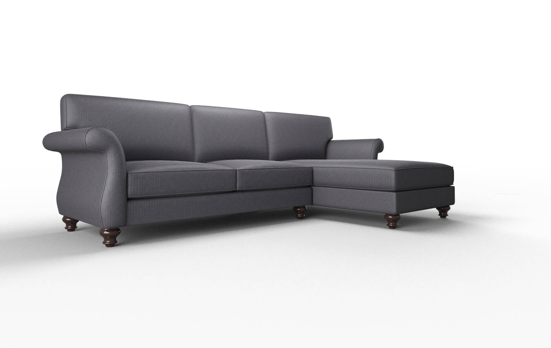 Pisa Parker Charcoal Panel espresso legs 2