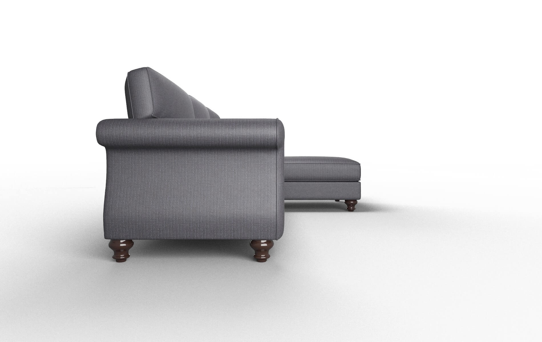 Pisa Parker Charcoal Panel espresso legs 3