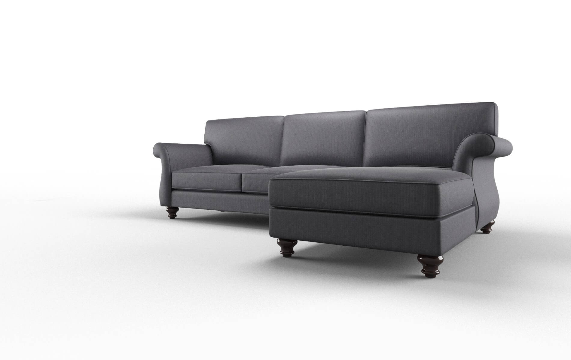 Pisa Parker Charcoal Panel espresso legs 4