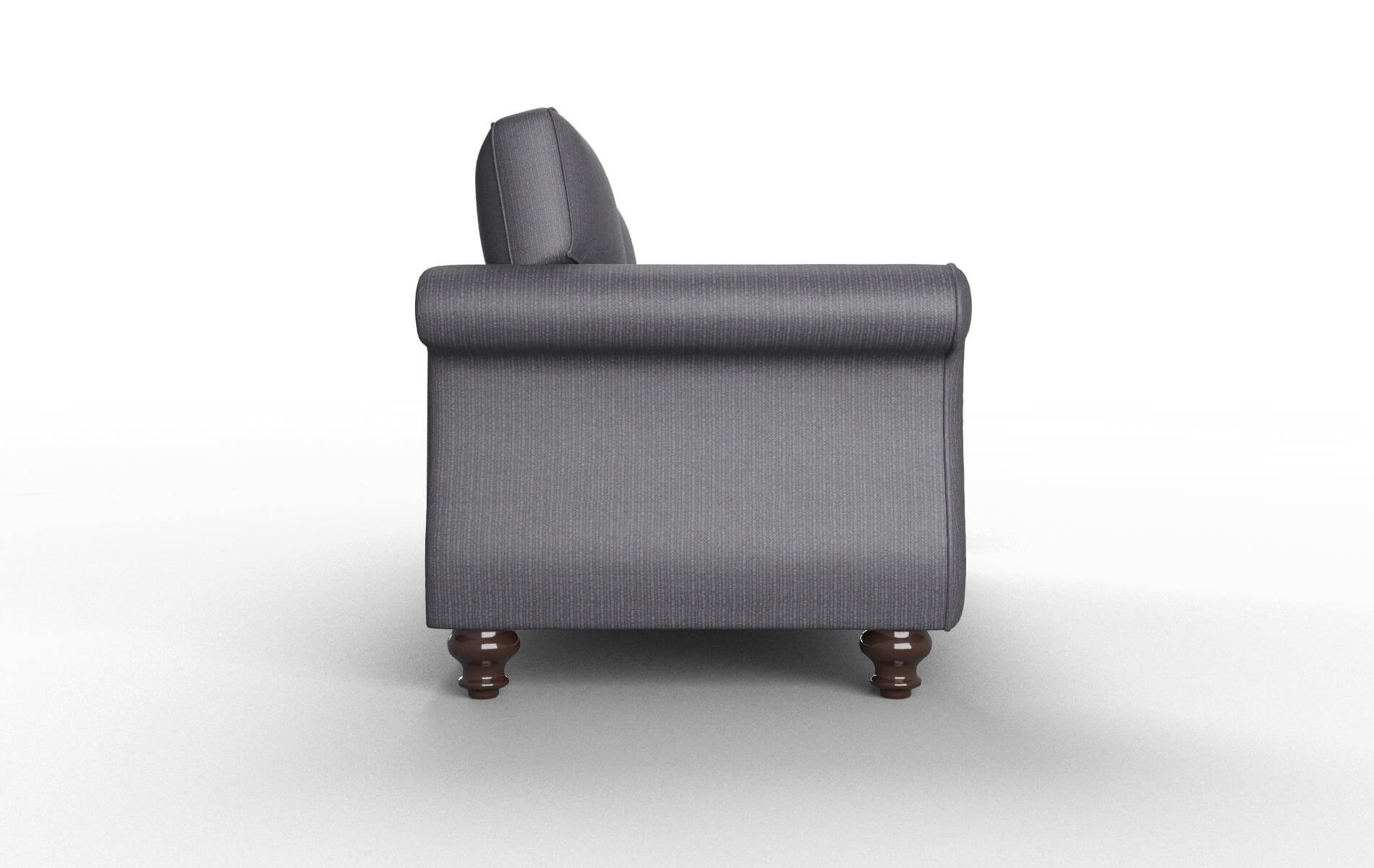 Pisa Parker Charcoal Sofa espresso legs 3