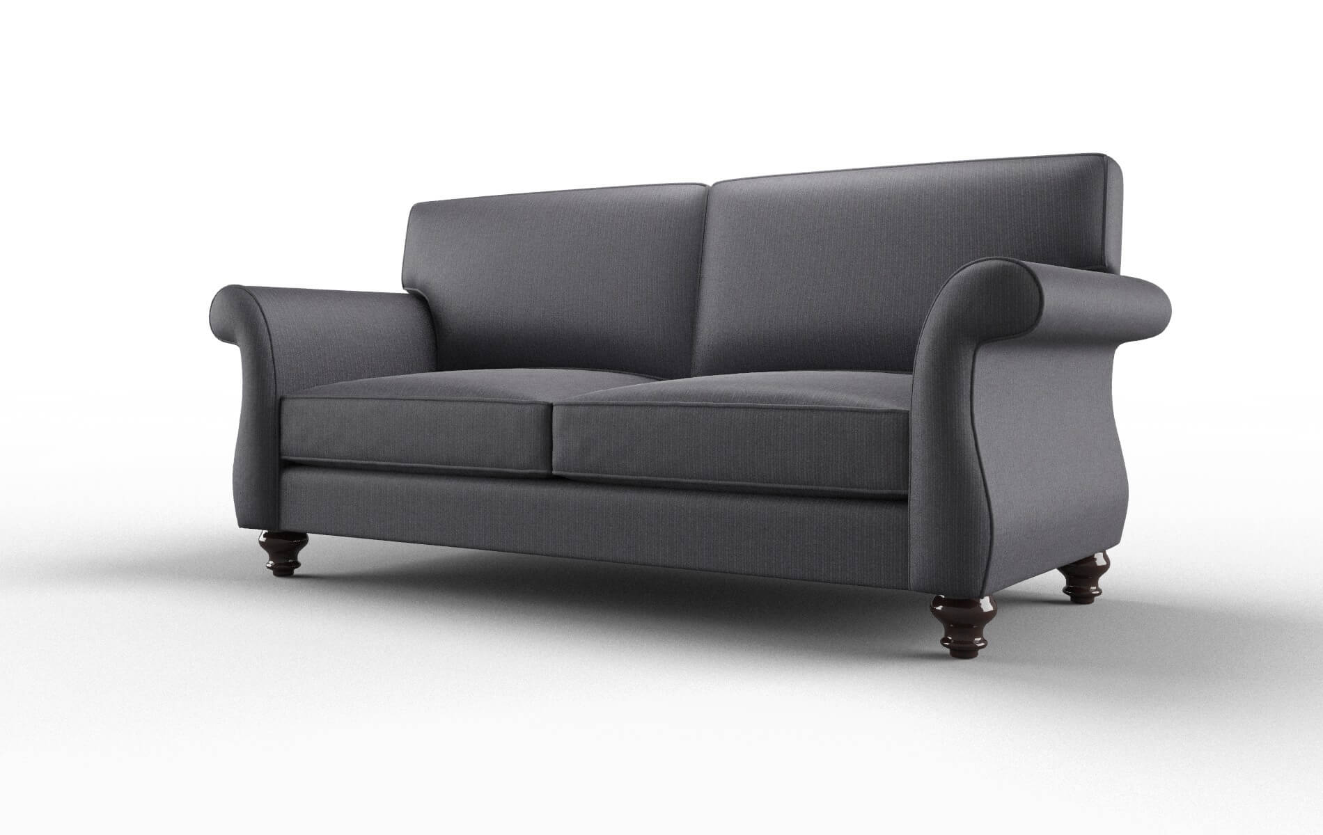 Pisa Parker Charcoal Sofa espresso legs 4