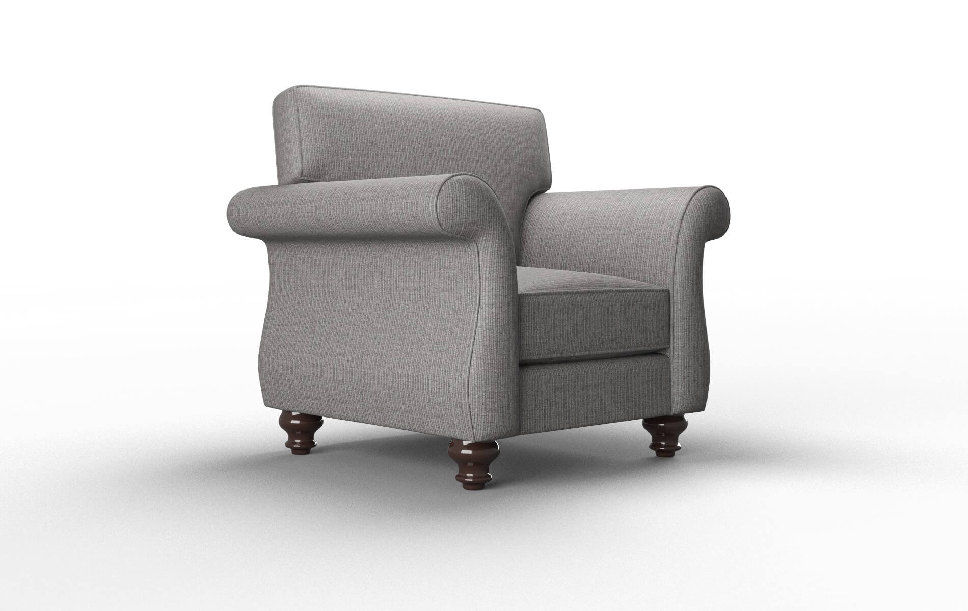 Pisa Parker Graphite Chair espresso legs 2