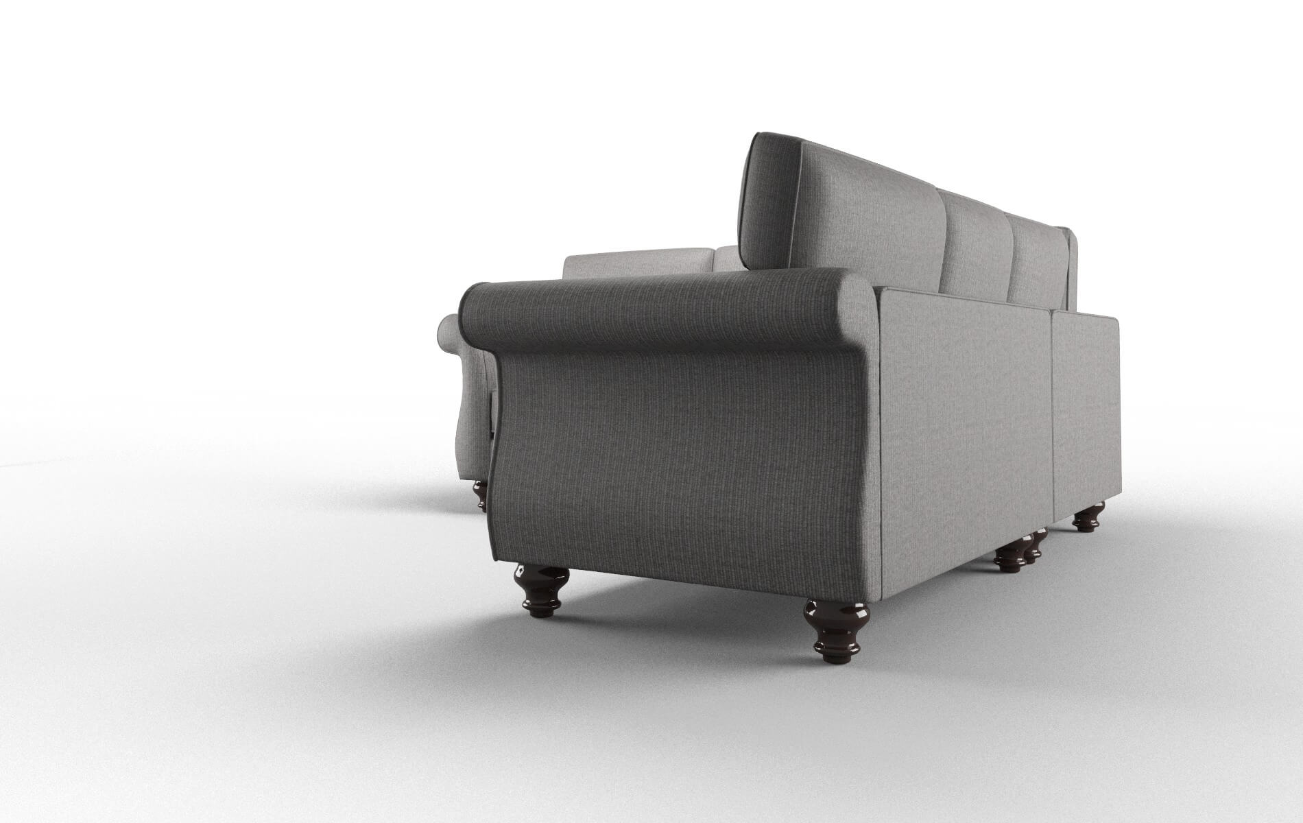 Pisa Parker Graphite Sectional espresso legs 4