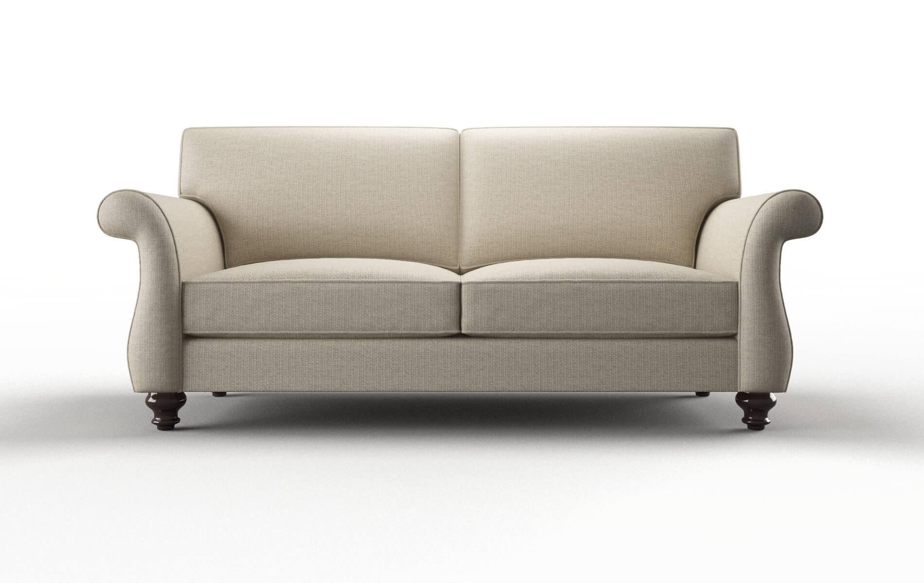 Pisa Parker Linen Sofa espresso legs 1
