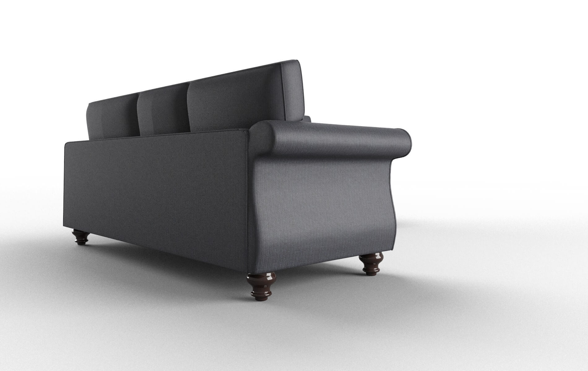 Pisa Parker Midnight Sectional espresso legs 3