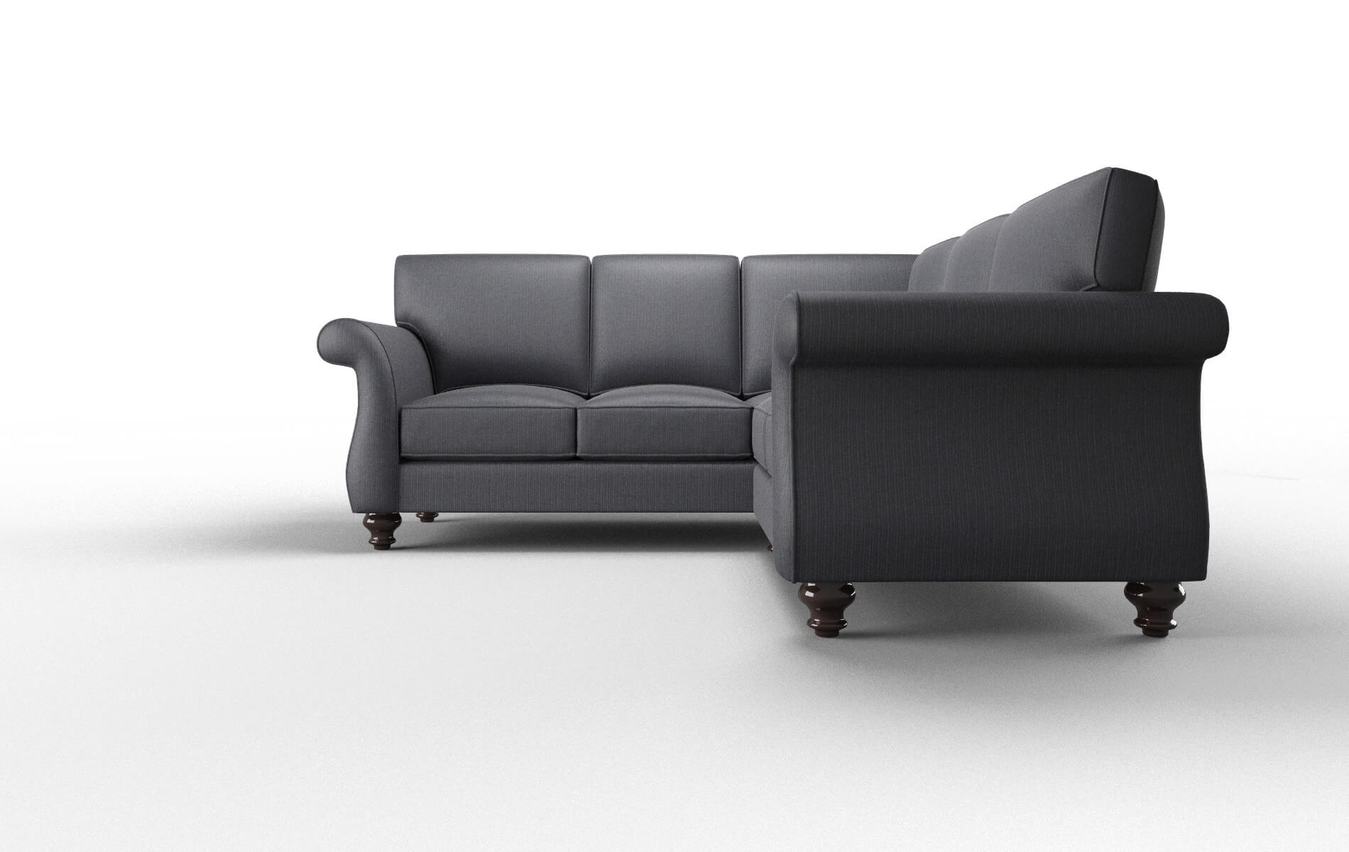 Pisa Parker Midnight Sectional espresso legs 5