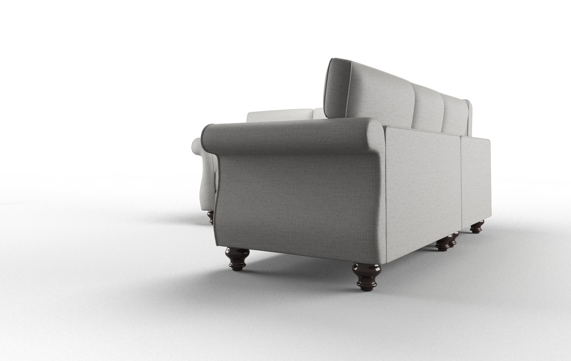 Pisa Parker Silver Sectional espresso legs 4