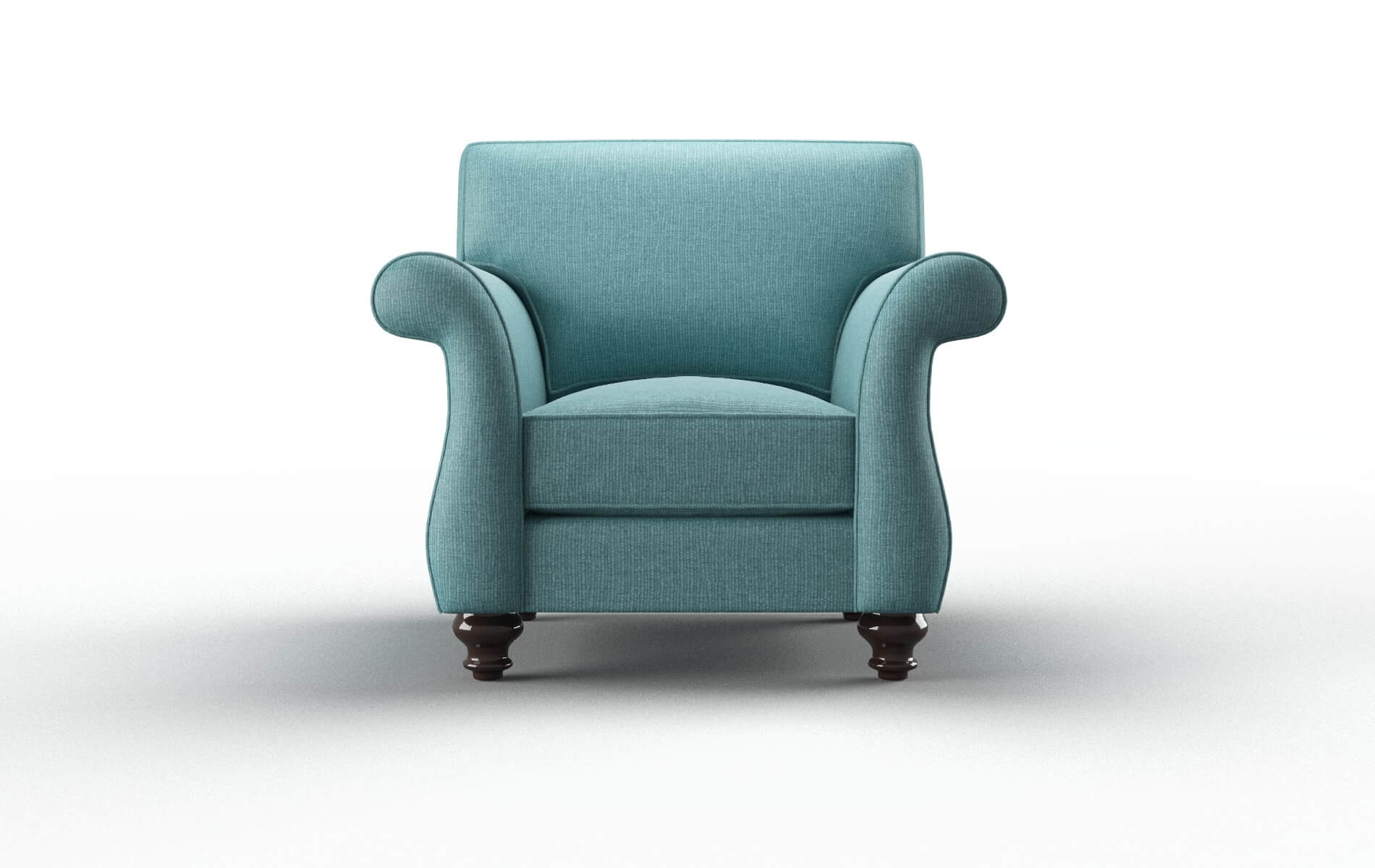 Pisa Parker Turquoise chair espresso legs