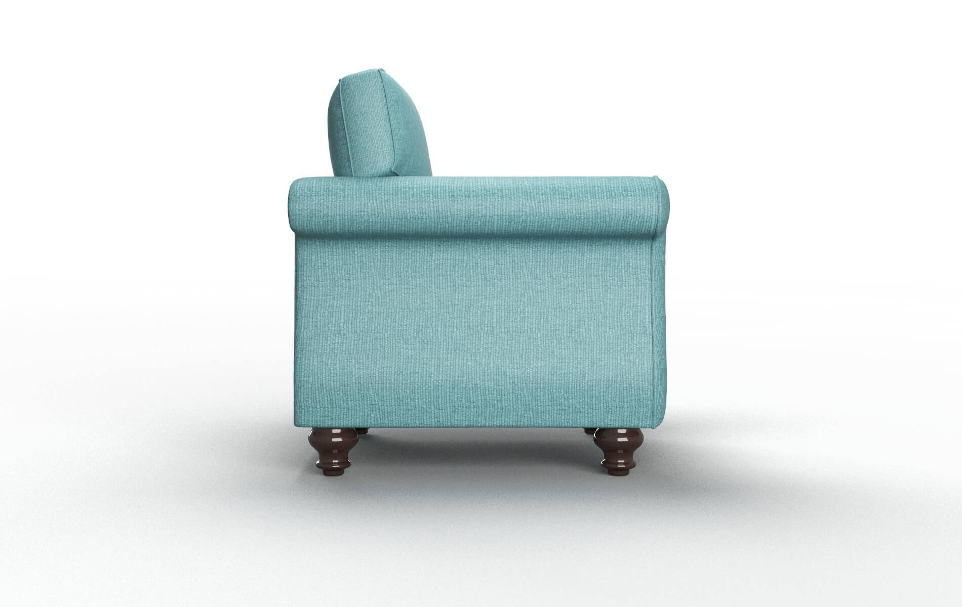 Pisa Parker Turquoise Chair espresso legs 3