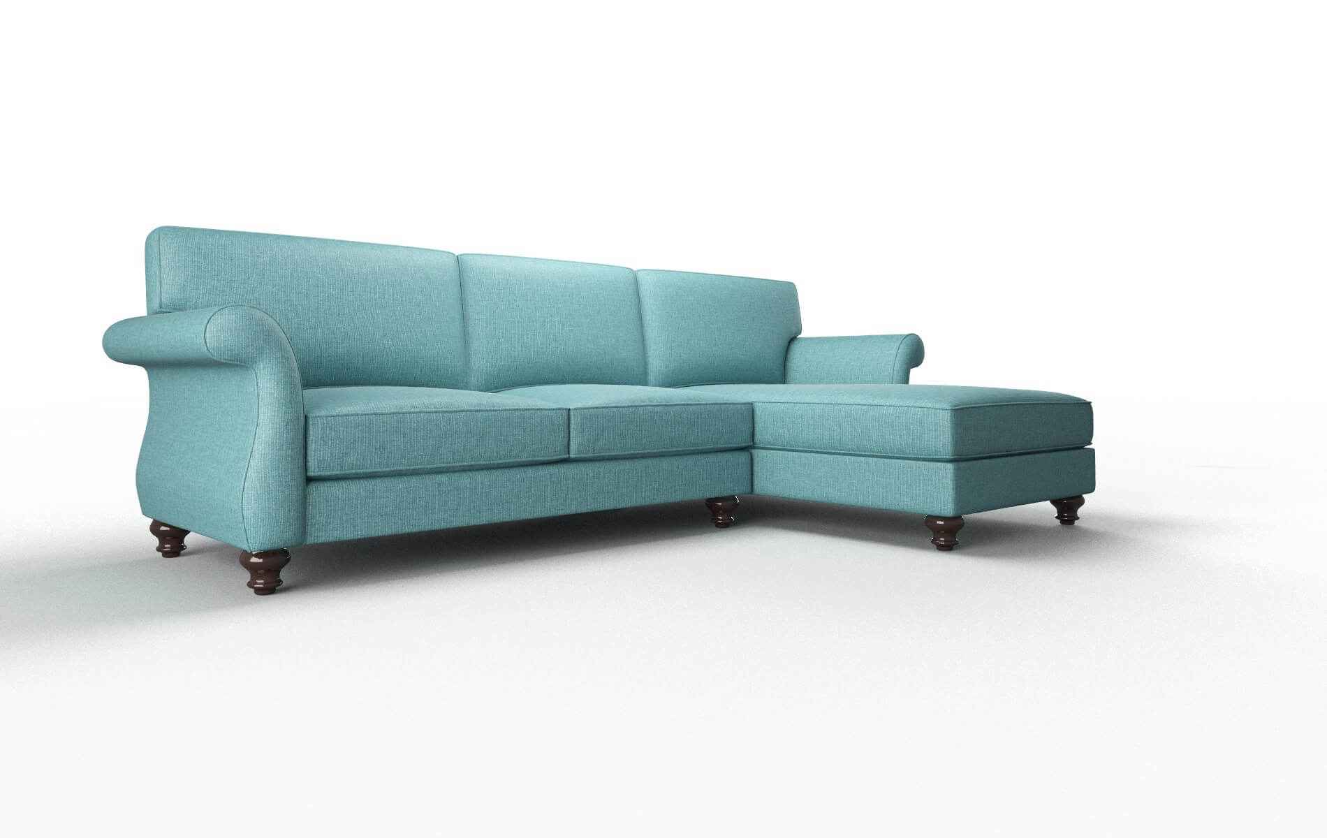 Pisa Parker Turquoise Panel espresso legs 2