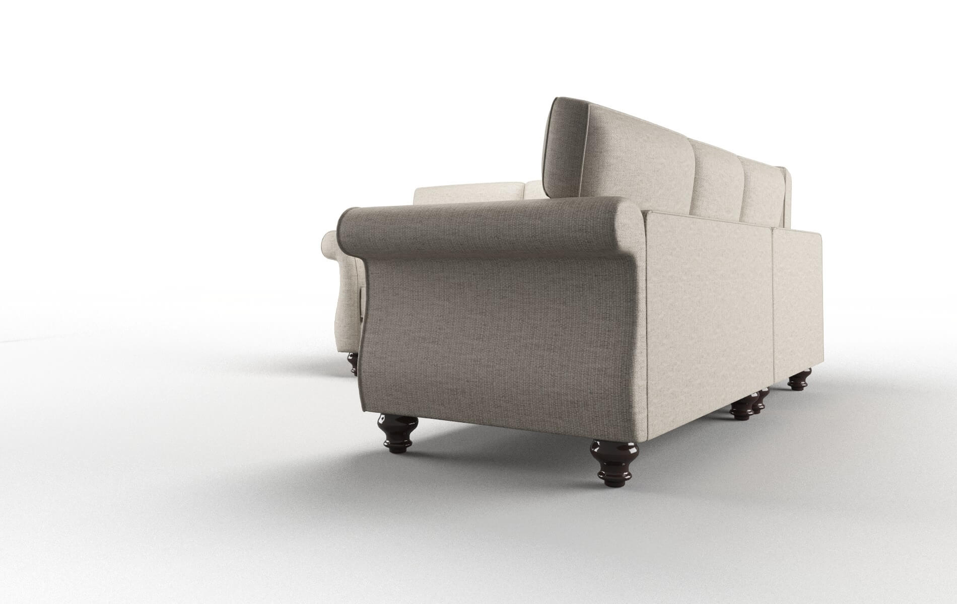 Pisa Parker Wheat Sectional espresso legs 4