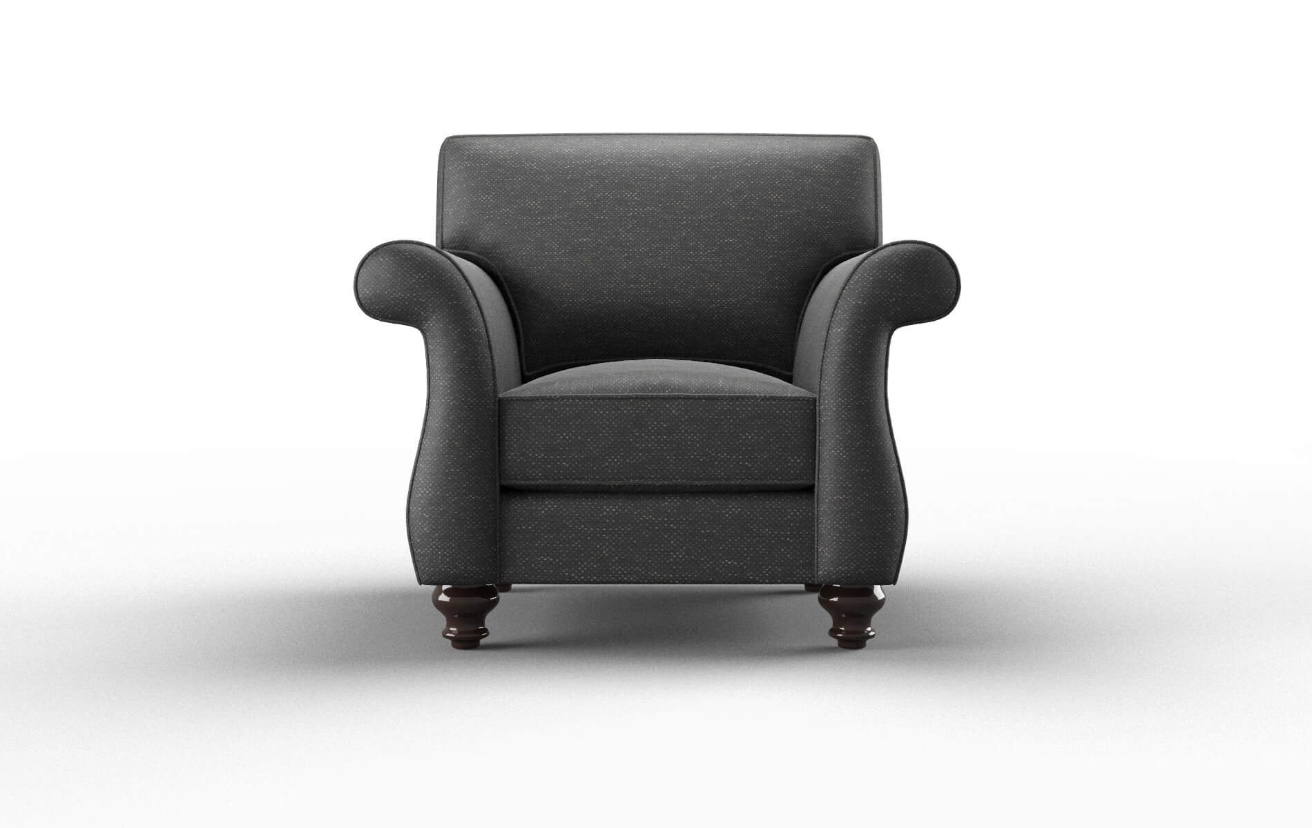 Pisa Phoenix Charcoal chair espresso legs