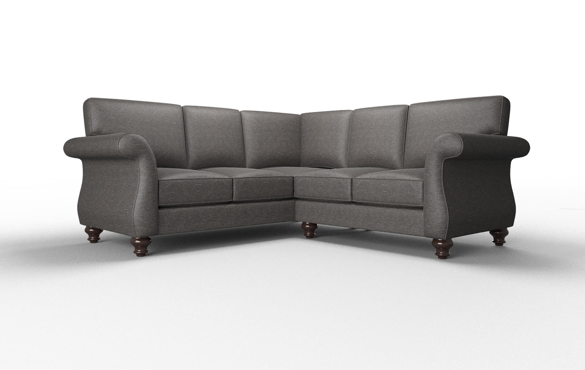 Pisa Phoenix chocolate Sectional Espresso Legs  1