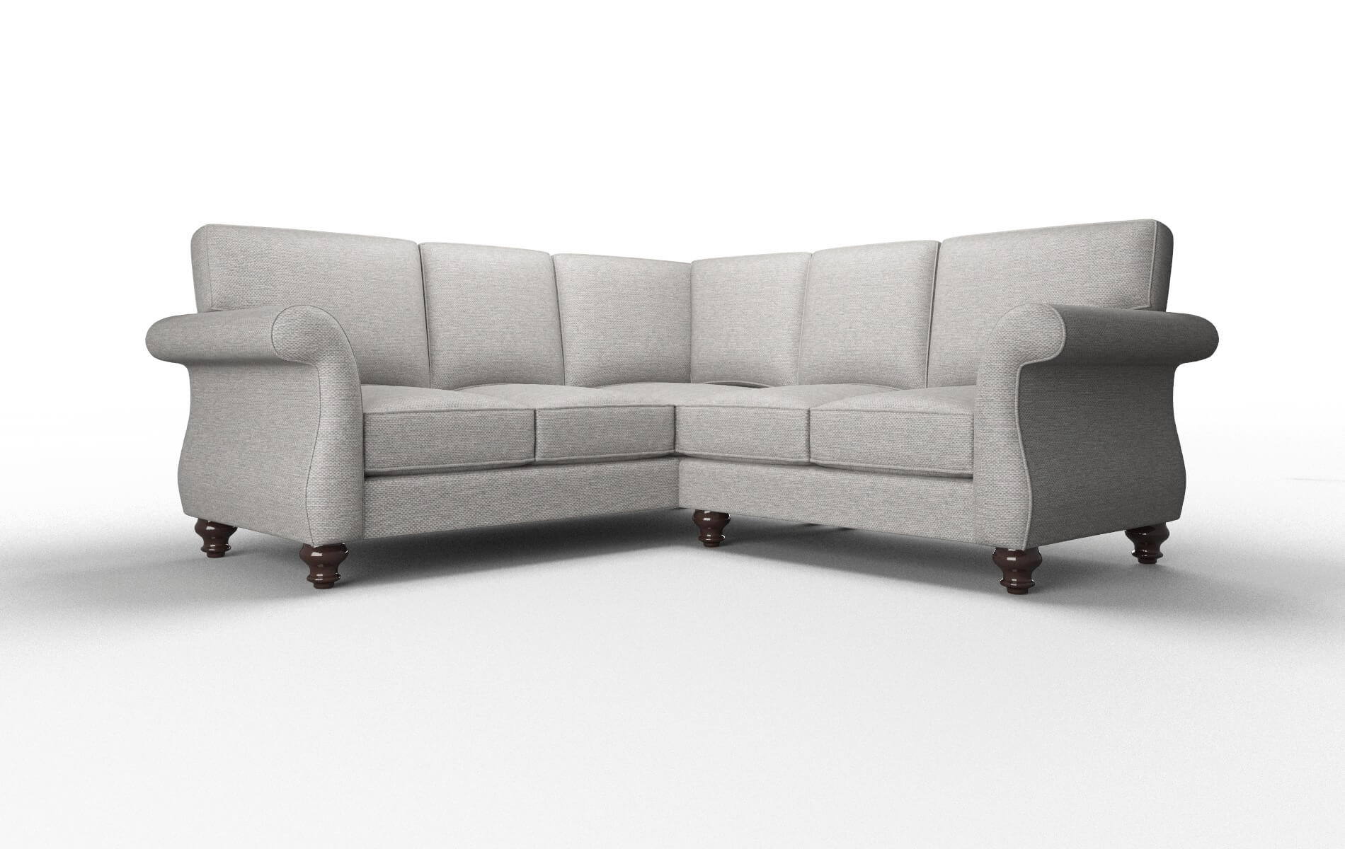 Pisa Phoenix Smoke Sectional espresso legs 1