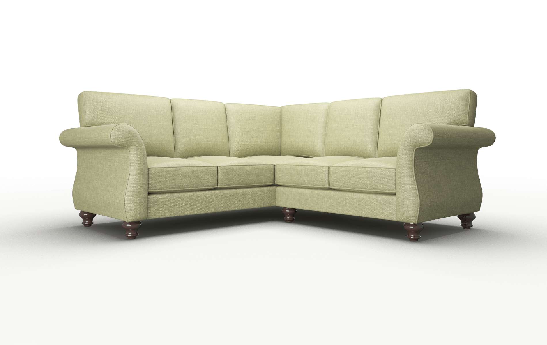 Pisa Portland Basil Sectional espresso legs 1