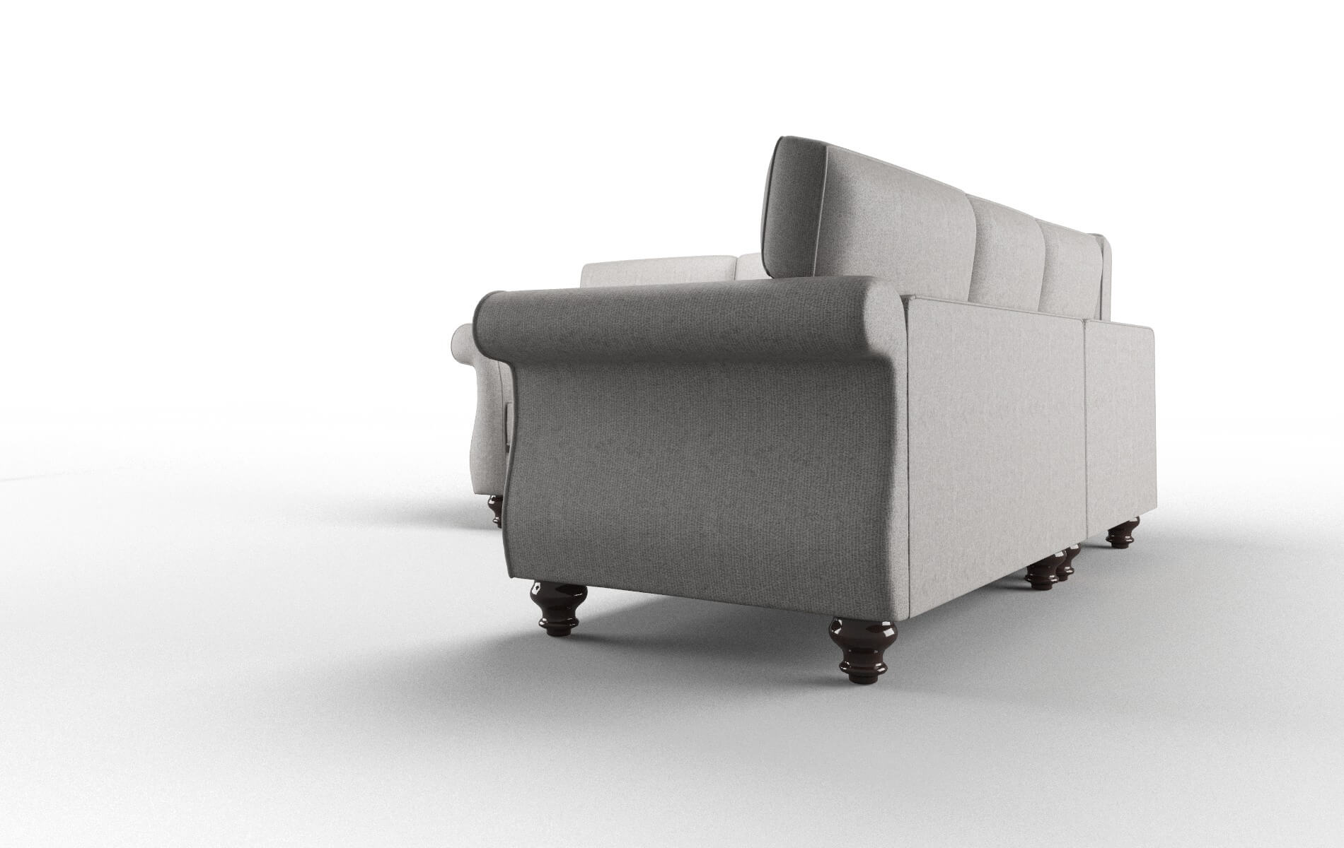 Pisa Prime Ash Sectional espresso legs 4