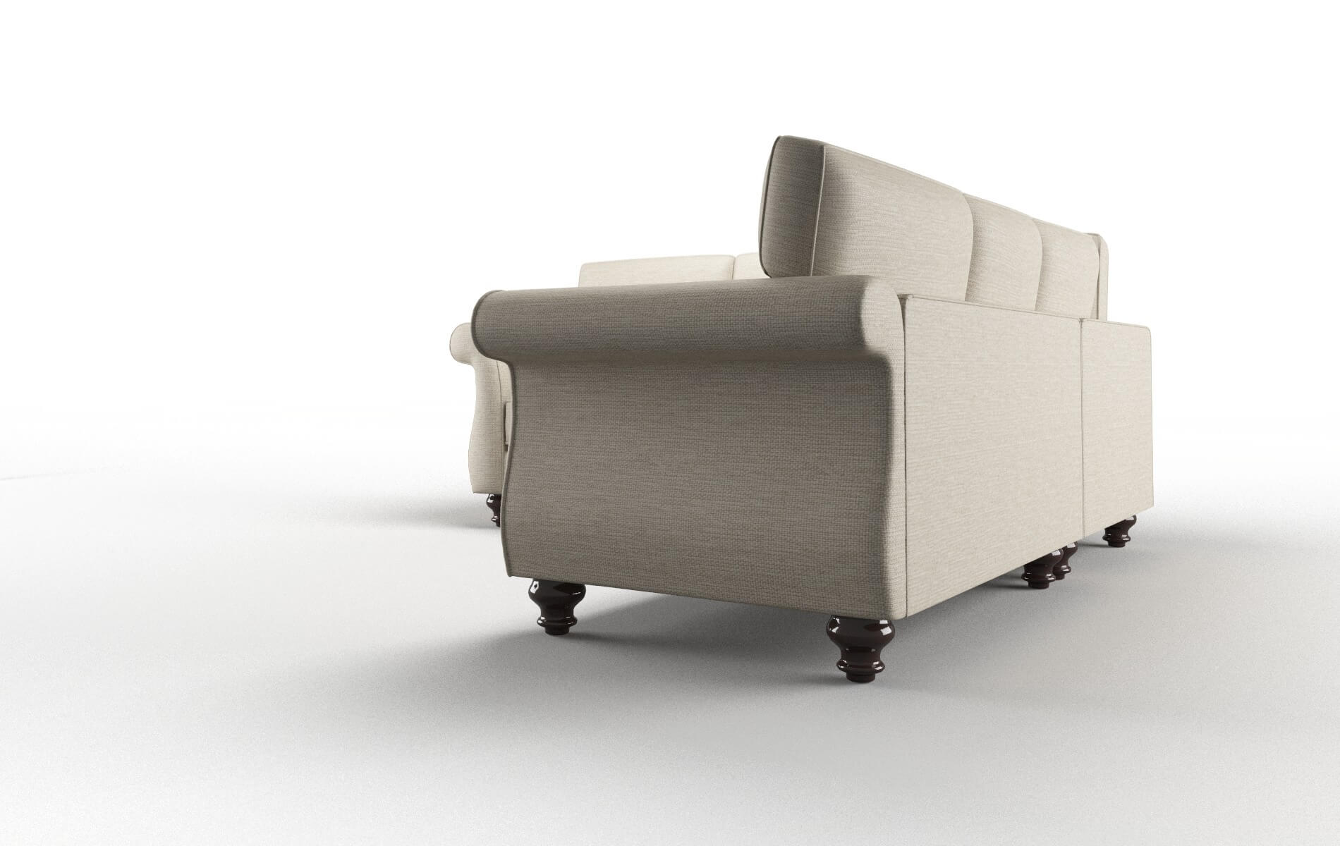 Pisa Prime Dusk Sectional espresso legs 4