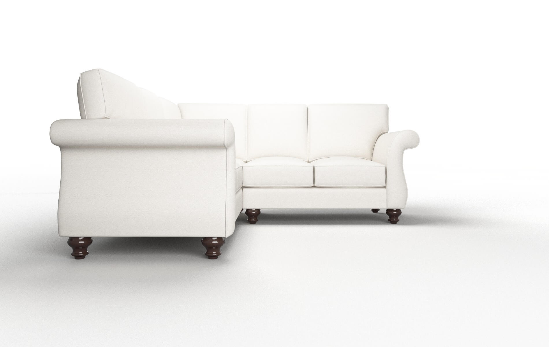 Pisa Redondo Pearl Sectional espresso legs 2