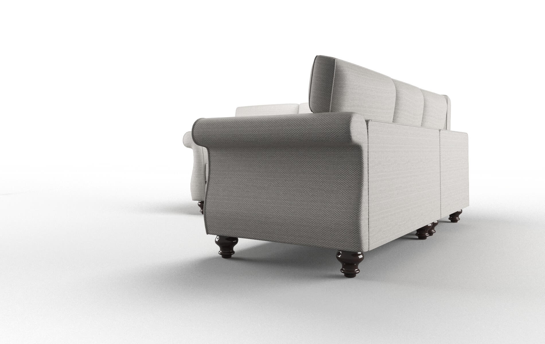 Pisa Redondo Stone Sectional espresso legs 4