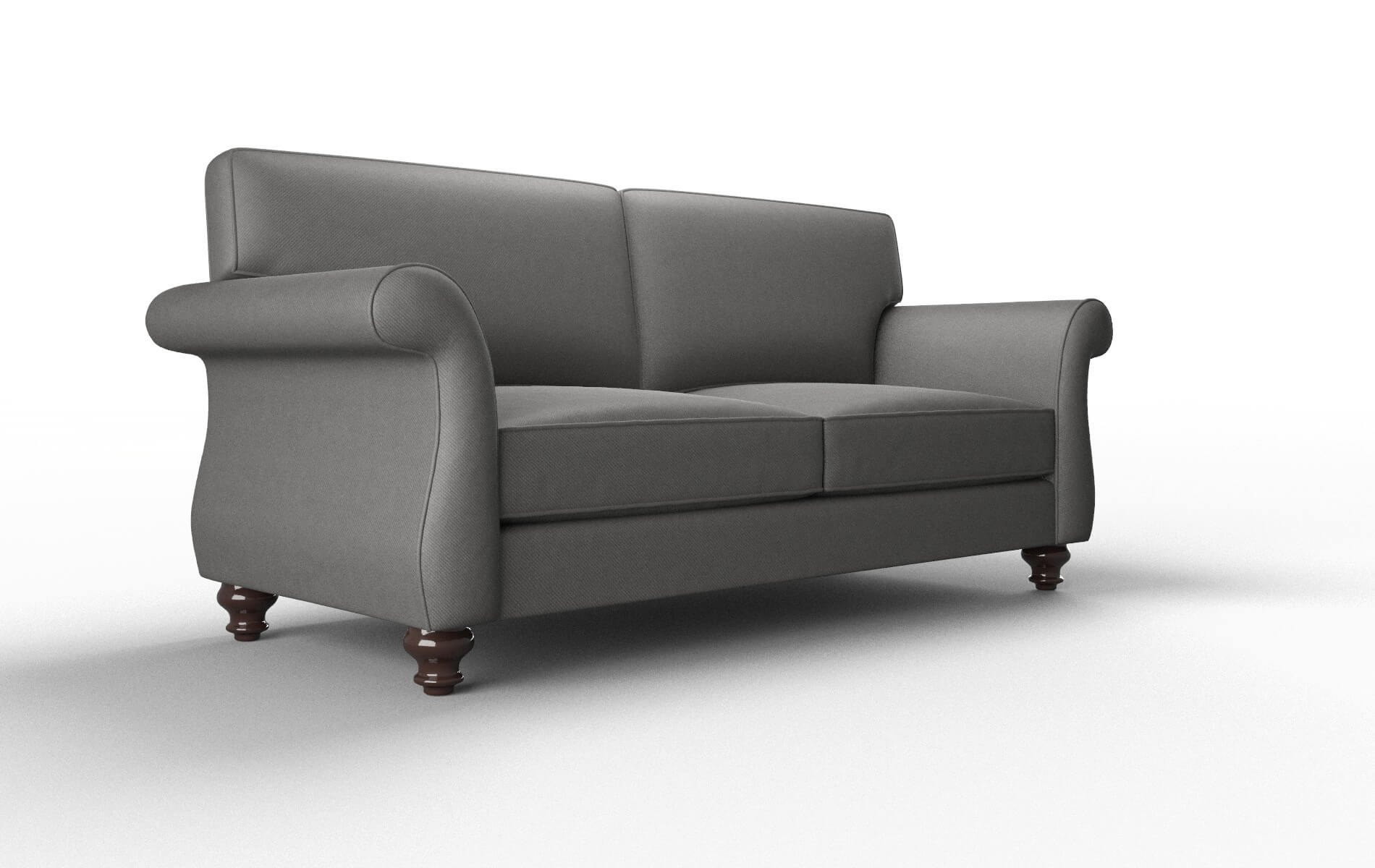 Pisa Rocket Charcoal Sofa espresso legs 2
