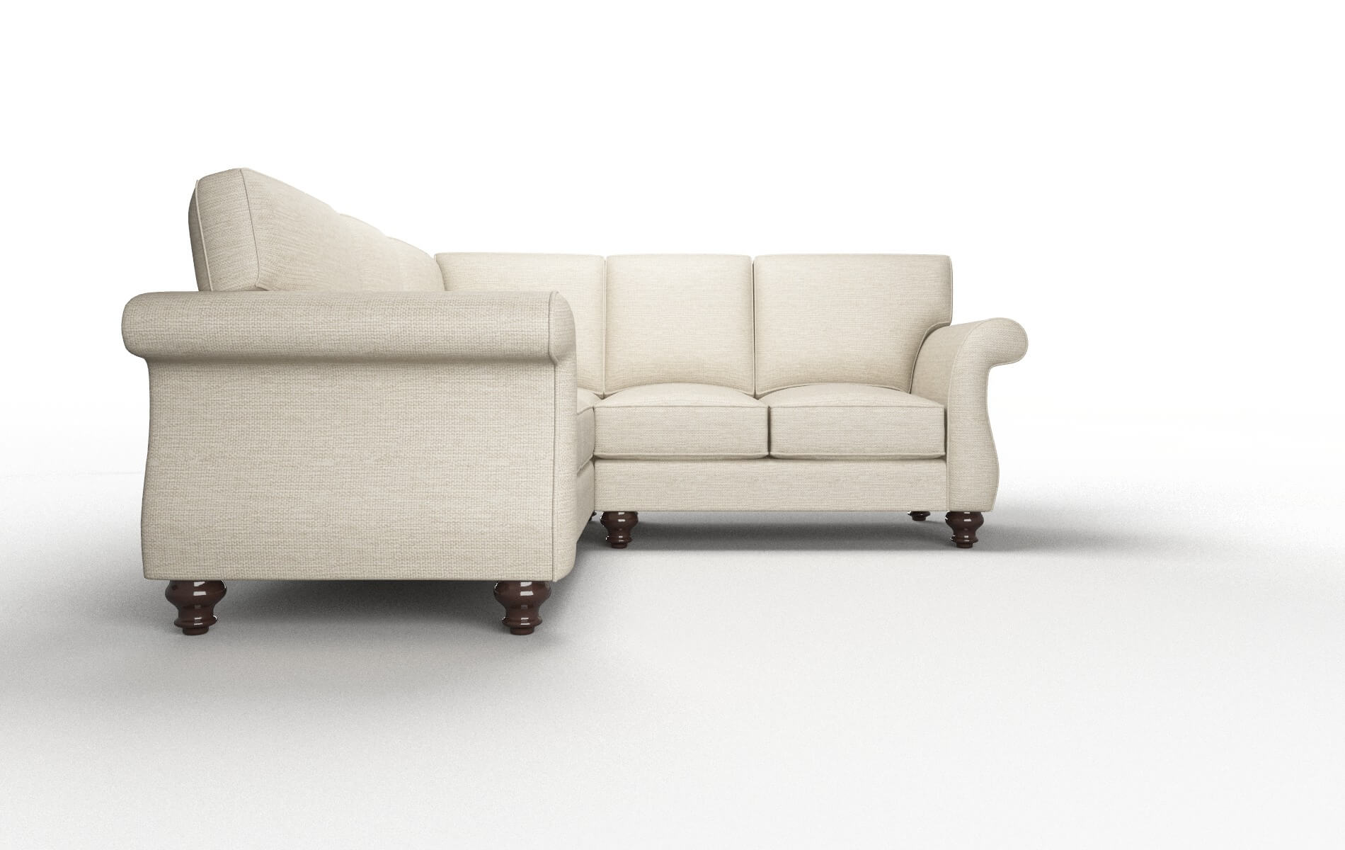 Pisa Rocket Dove Sectional espresso legs 2
