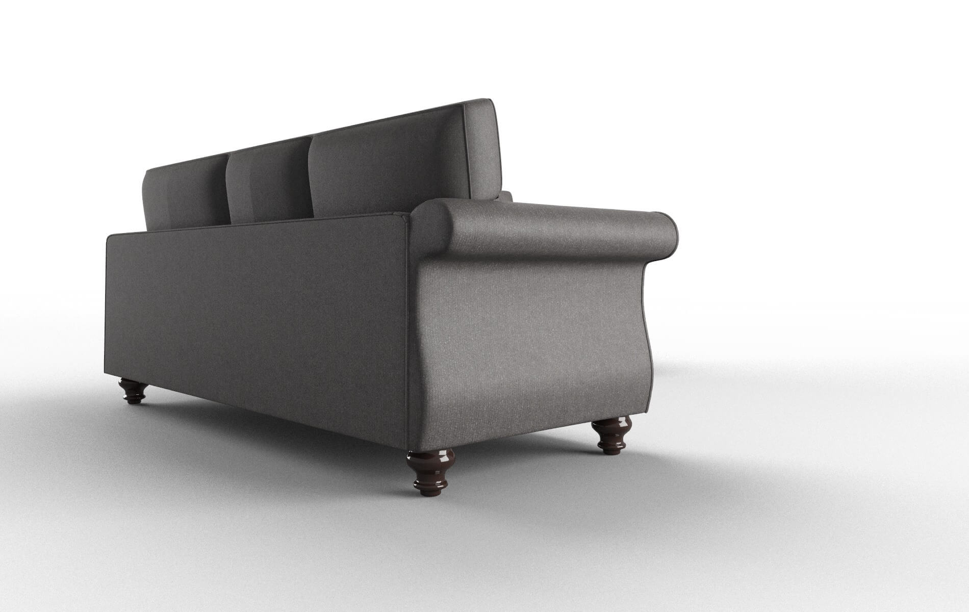 Pisa Sasha Grey Sectional espresso legs 3