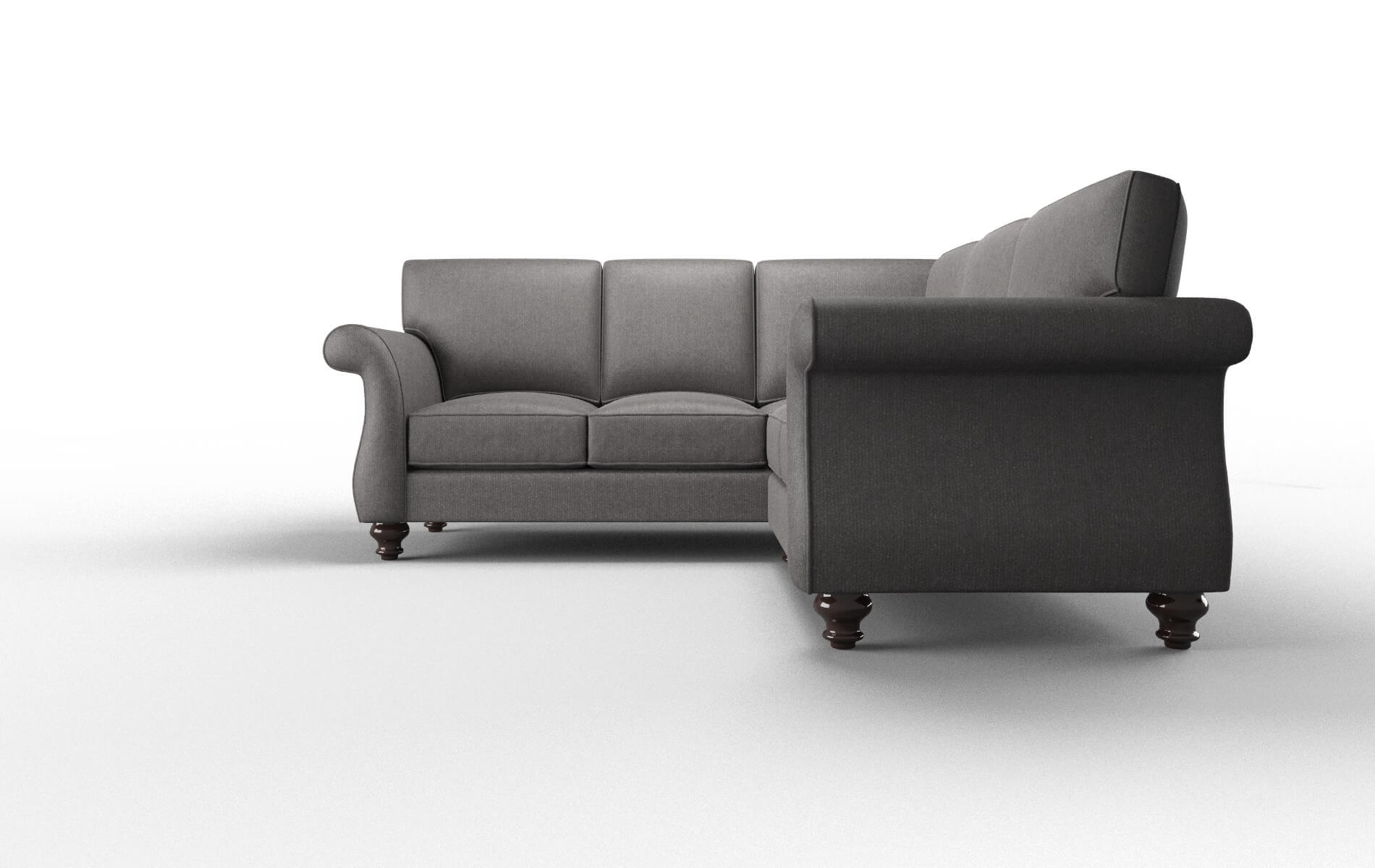 Pisa Sasha Grey Sectional espresso legs 5