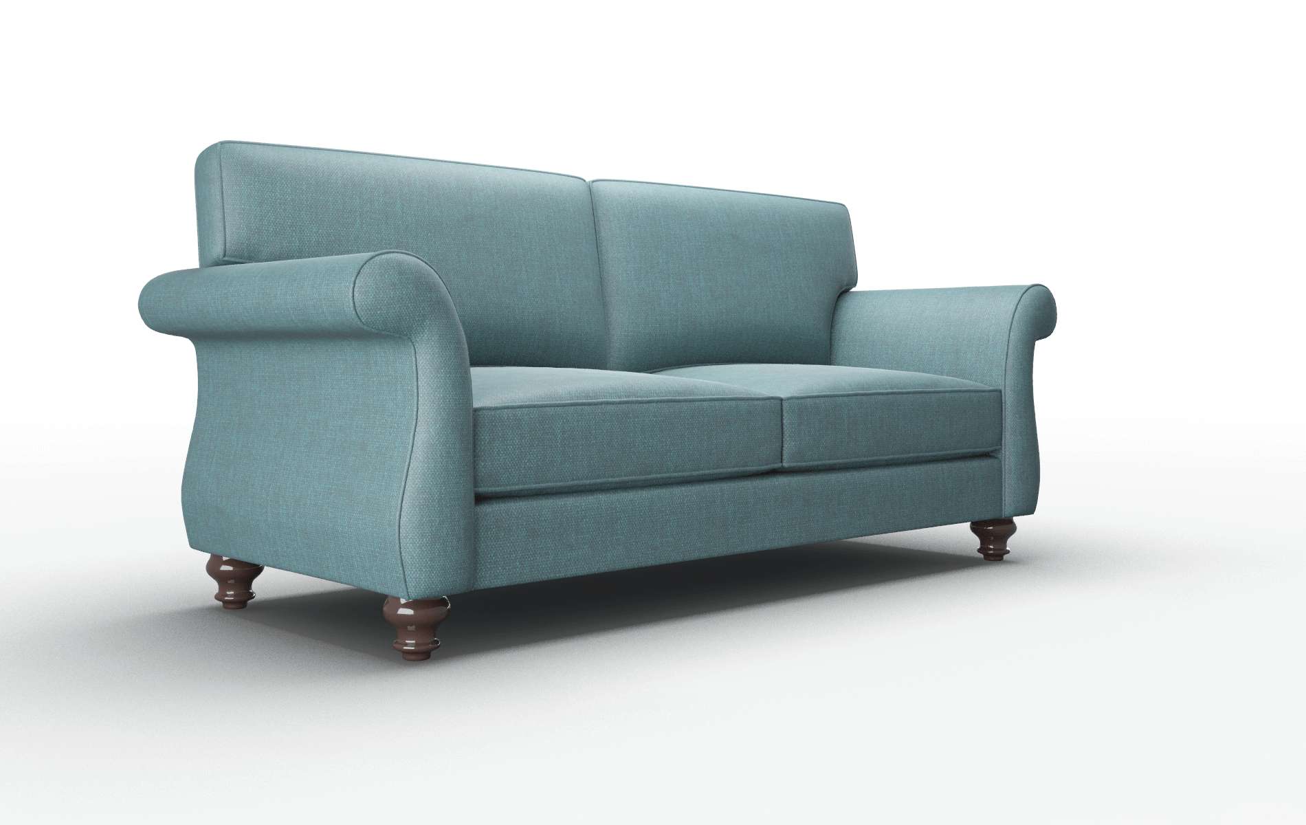 Pisa Simplex Blue_moon Sofa espresso legs 2
