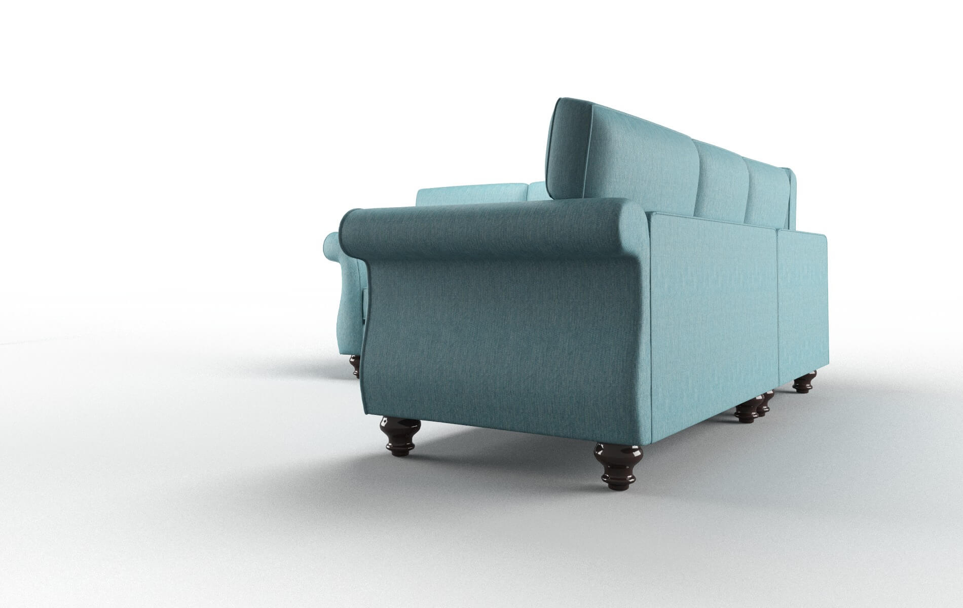 Pisa Sorrento Denim Sectional espresso legs 4