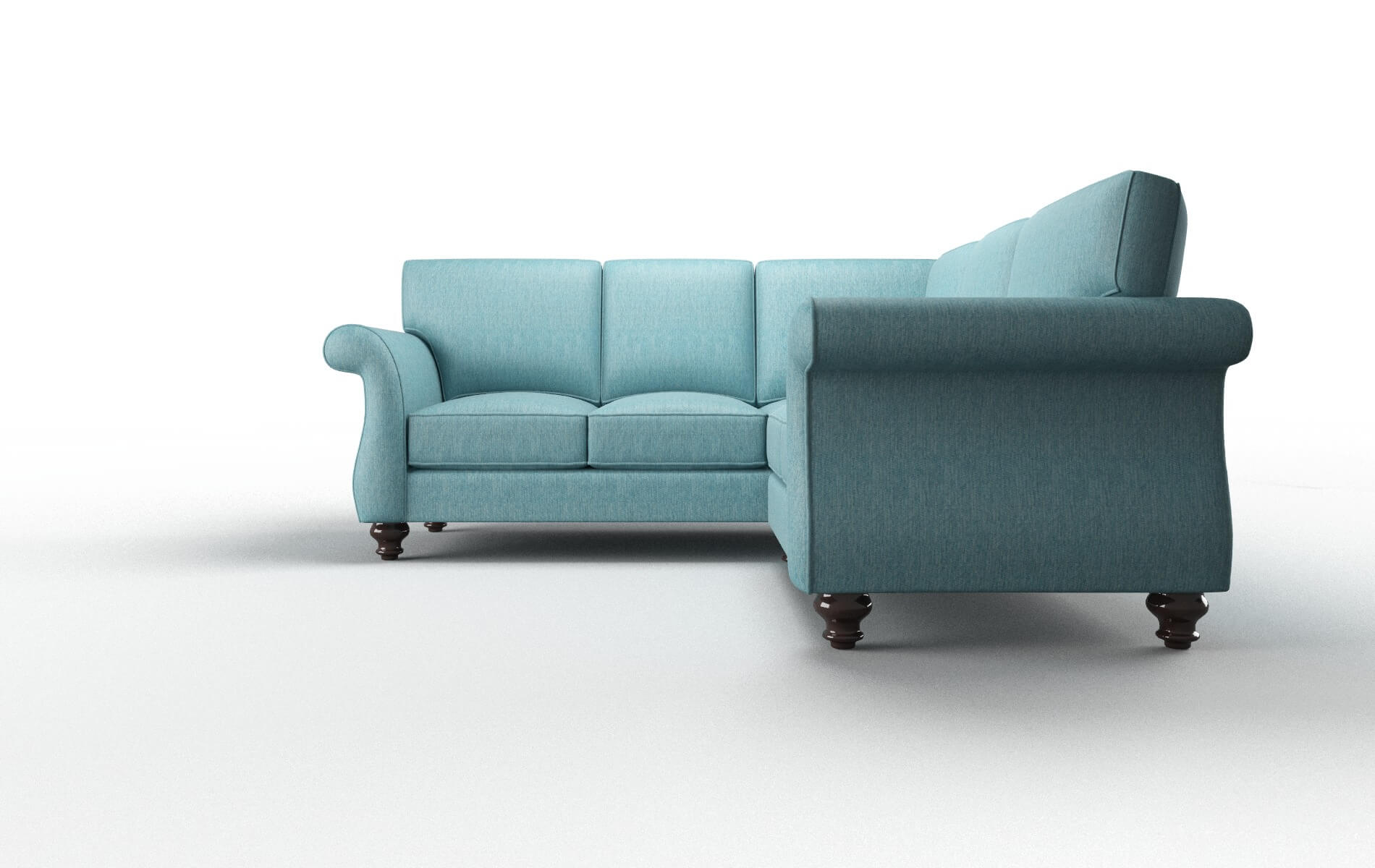 Pisa Sorrento Denim Sectional espresso legs 5