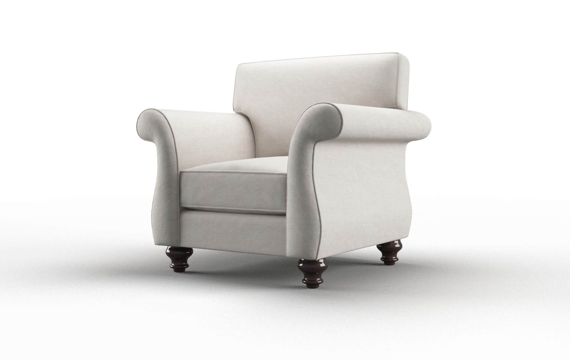 Pisa Suave Dove Chair espresso legs 4
