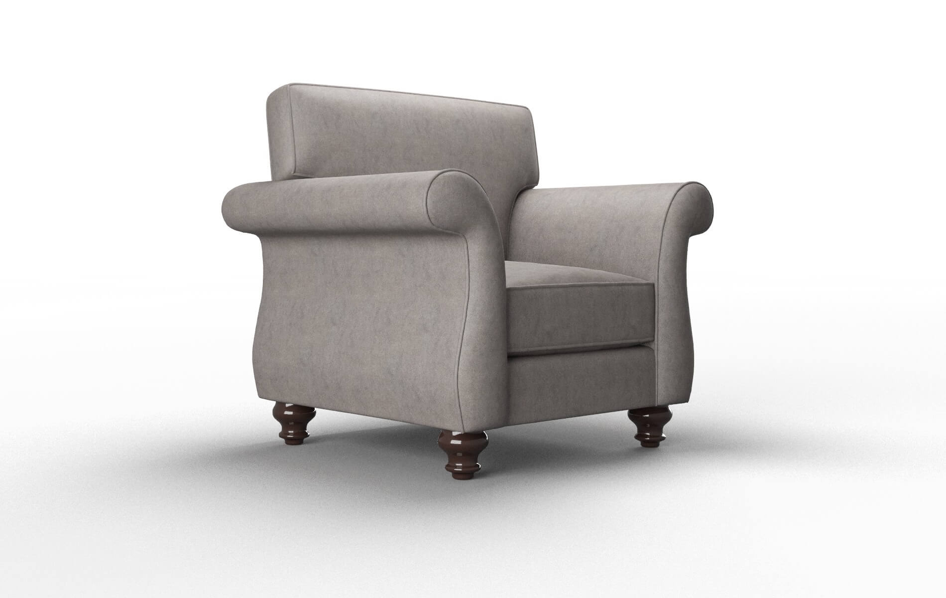 Pisa Suave Slate Chair espresso legs 2