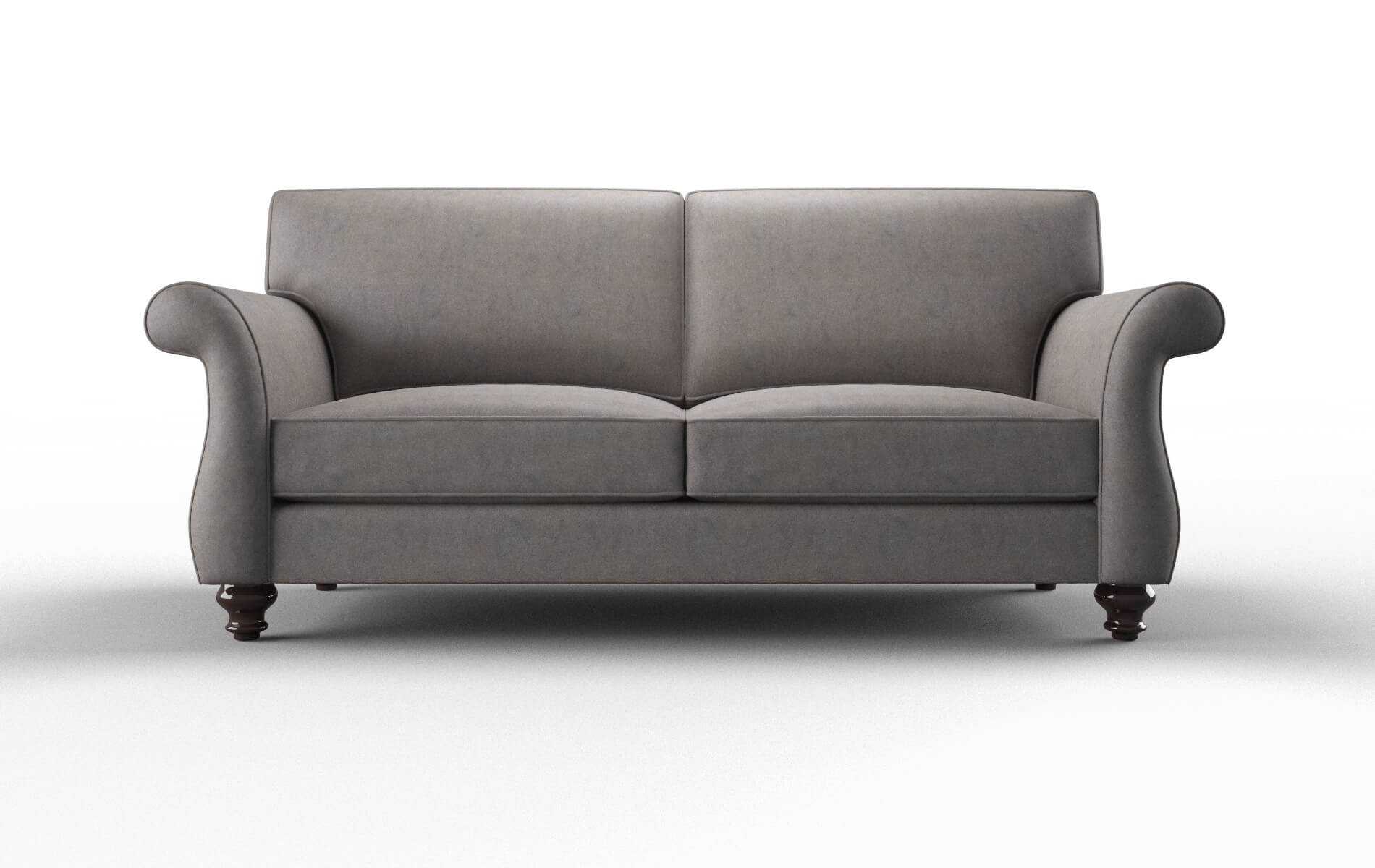 Pisa Suave Slate Sofa espresso legs 1