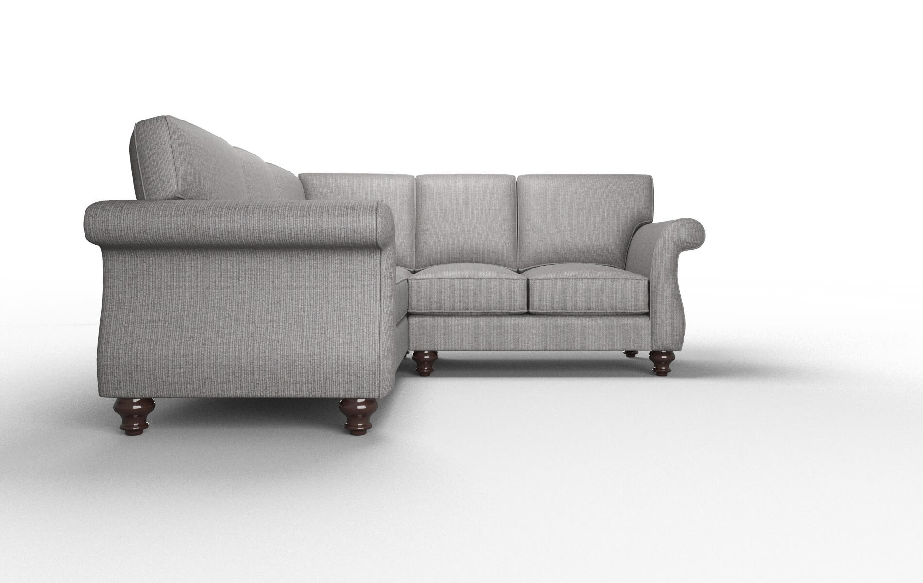 Pisa Terrain Oatmeal Sectional espresso legs 2