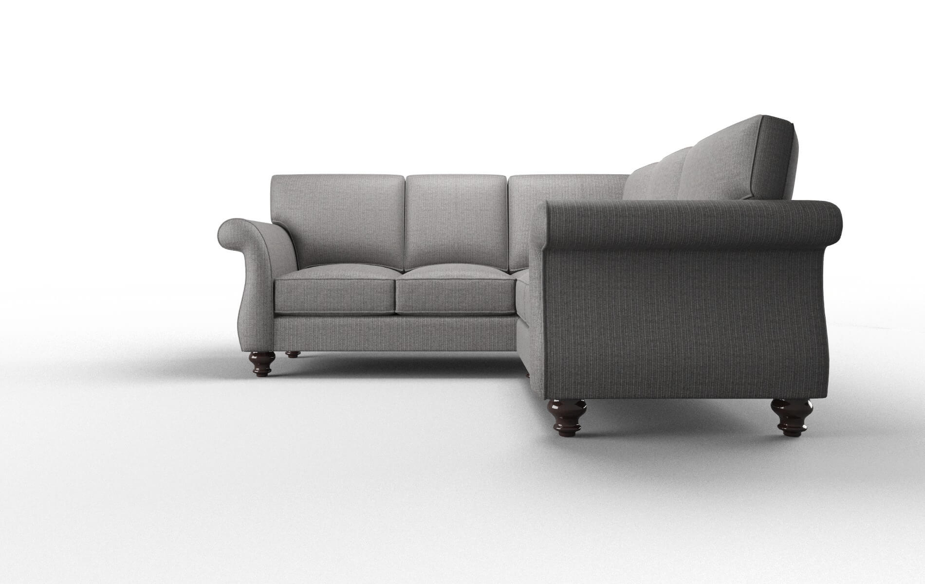 Pisa Terrain Oatmeal Sectional espresso legs 5