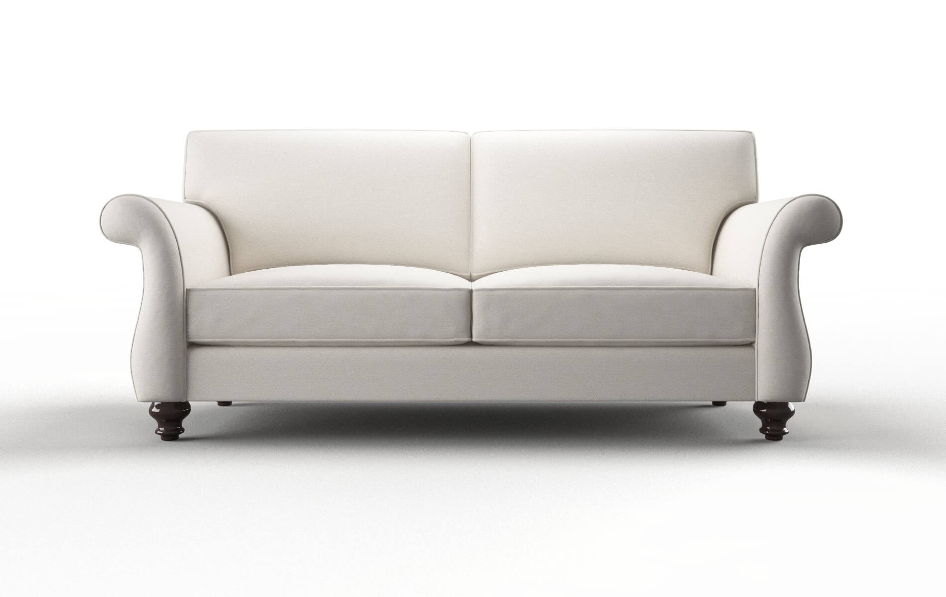 Pisa Venice eggshell Sofa Espresso Legs  1